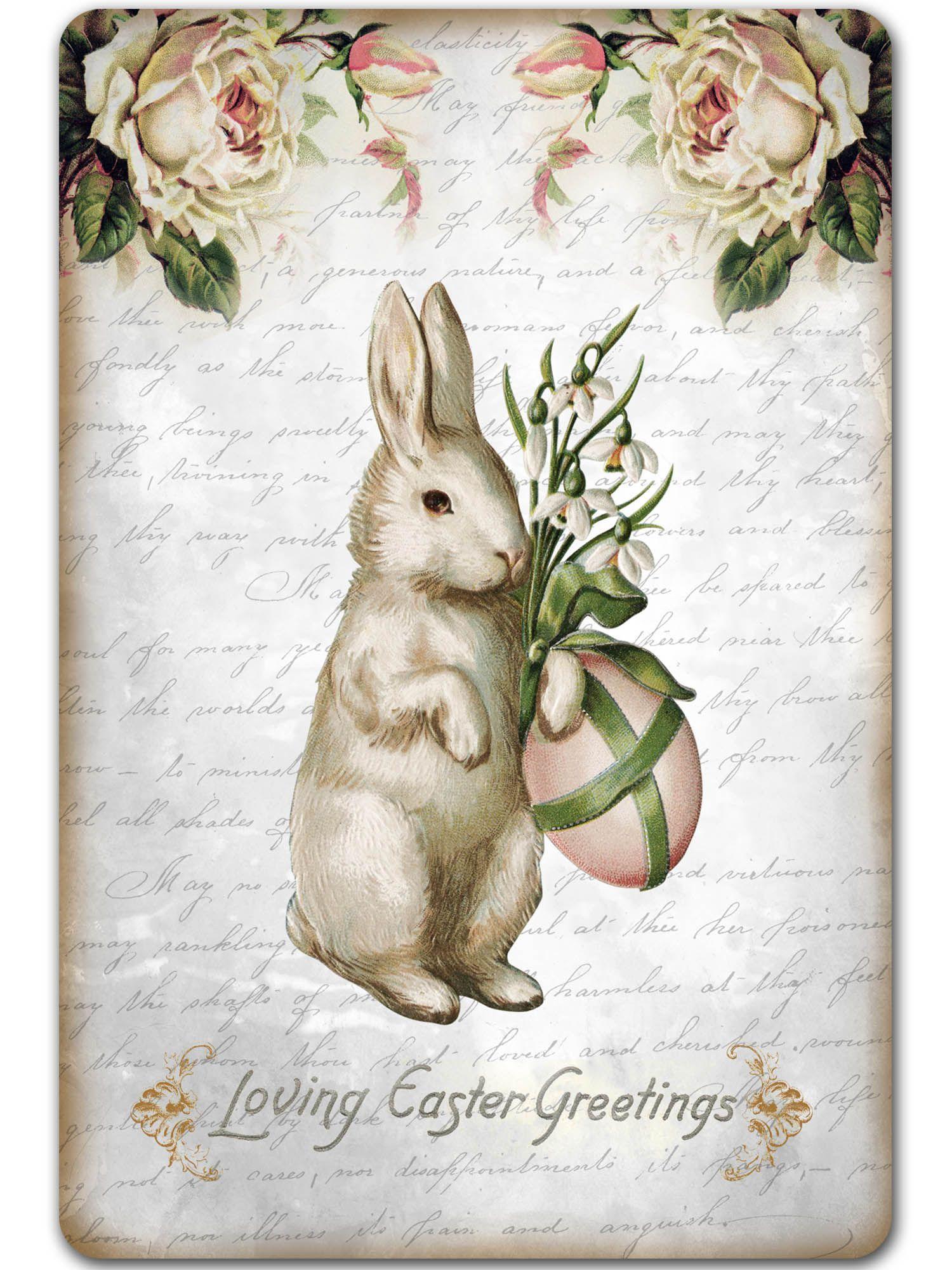 1500x2000 Printable Shabby Easter Bunny Card Cute Bunnies Digital. Etsy. Vintage easter cards, Easter bunny cards, Easter prints