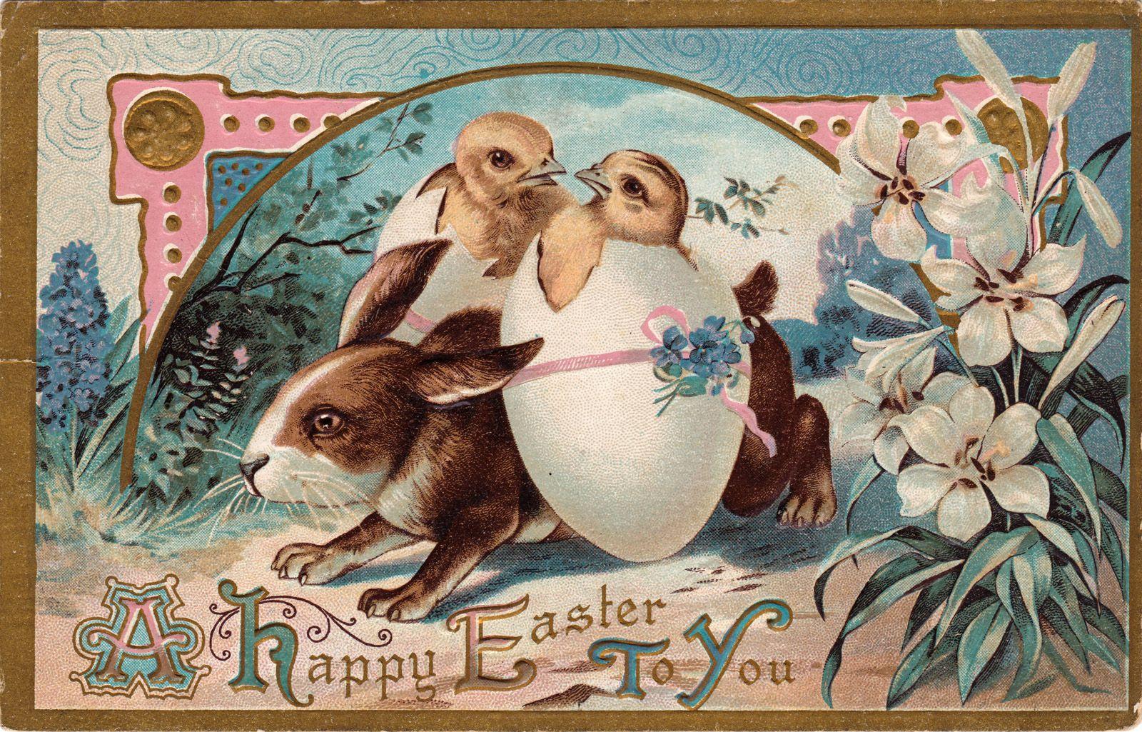 1600x1025 Creepy Vintage Easter Cards