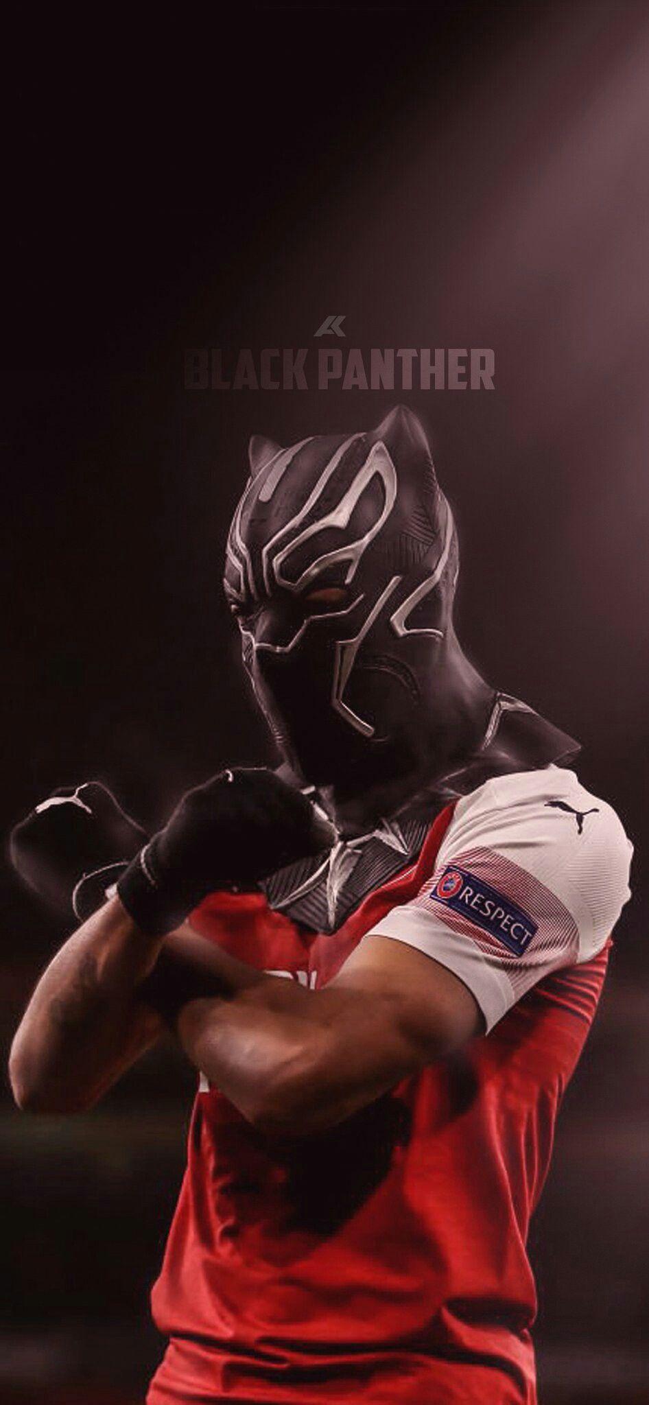 946x2048 Aubameyang Black Panther Wallpaper