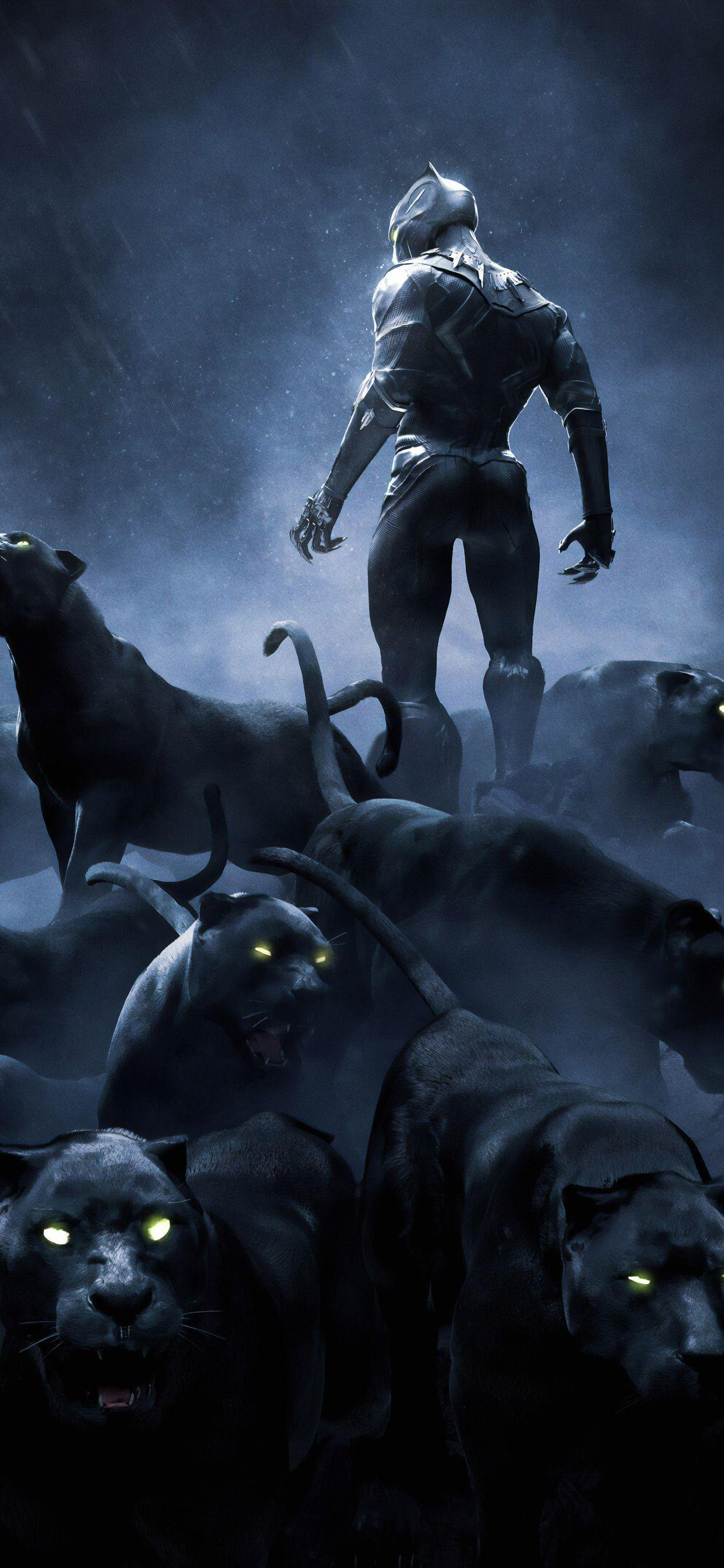 1242x2688 Black Panther Wallpaper