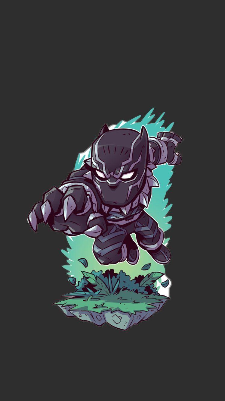 748x1330 Cool Black Panther Wallpaper HD