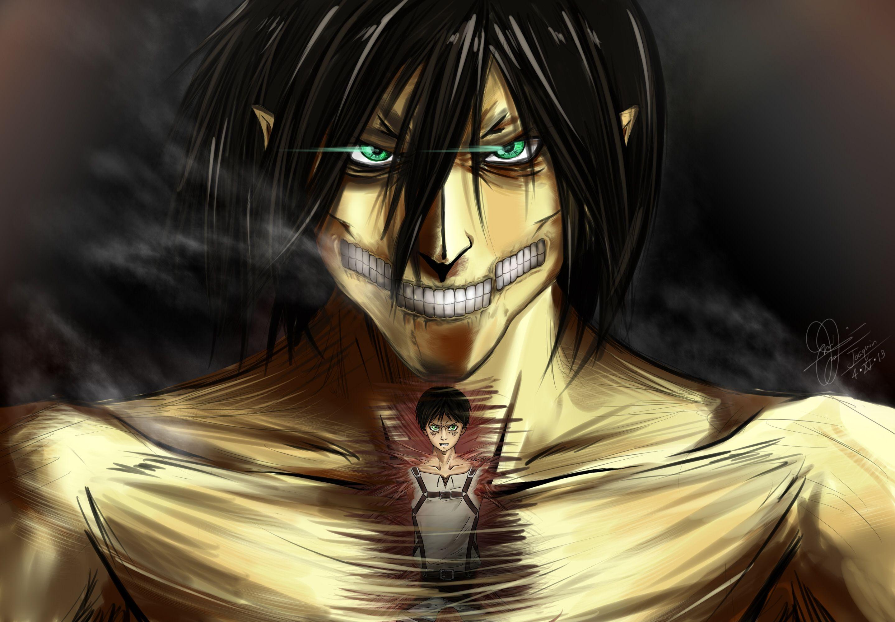 2877x2000 Attack On Titan Wallpaper Eren Titan .