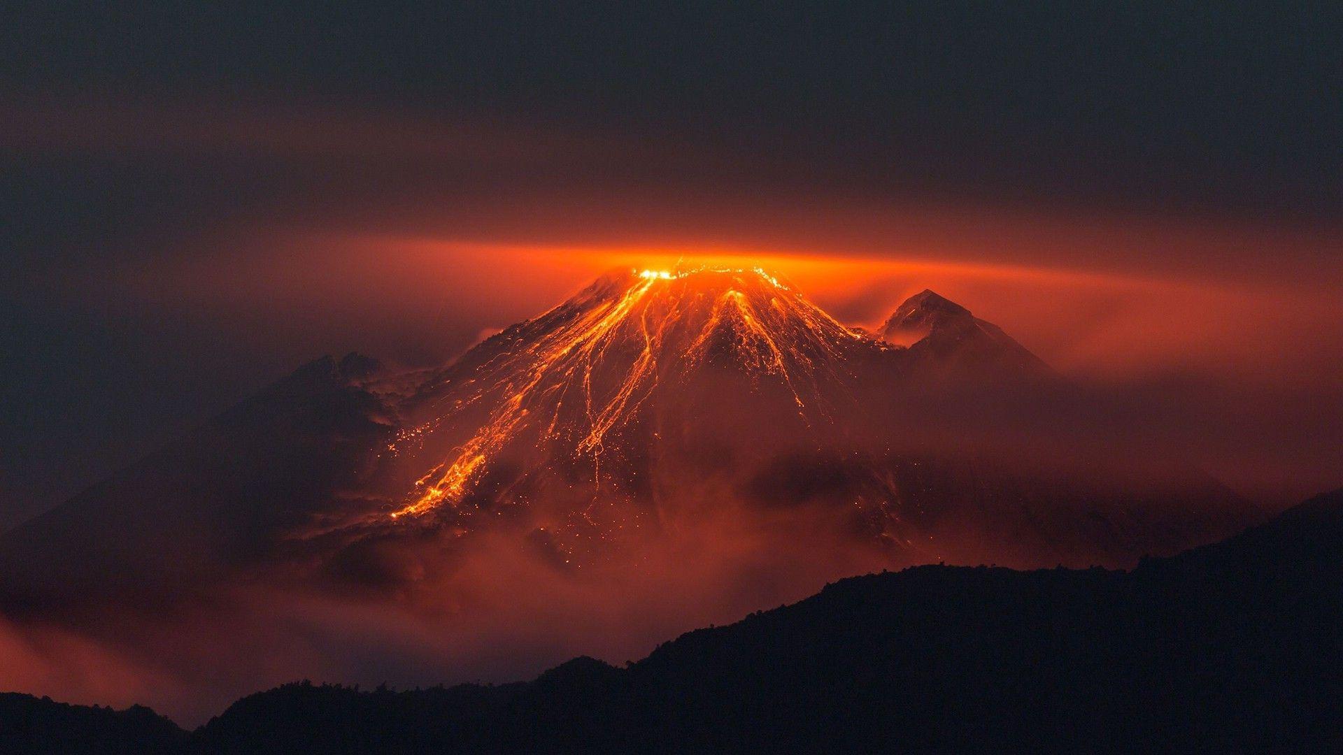 1920x1080 1920x1080 volcano orange nature landscape lava silhouette night wallpaper JPG 261 kB