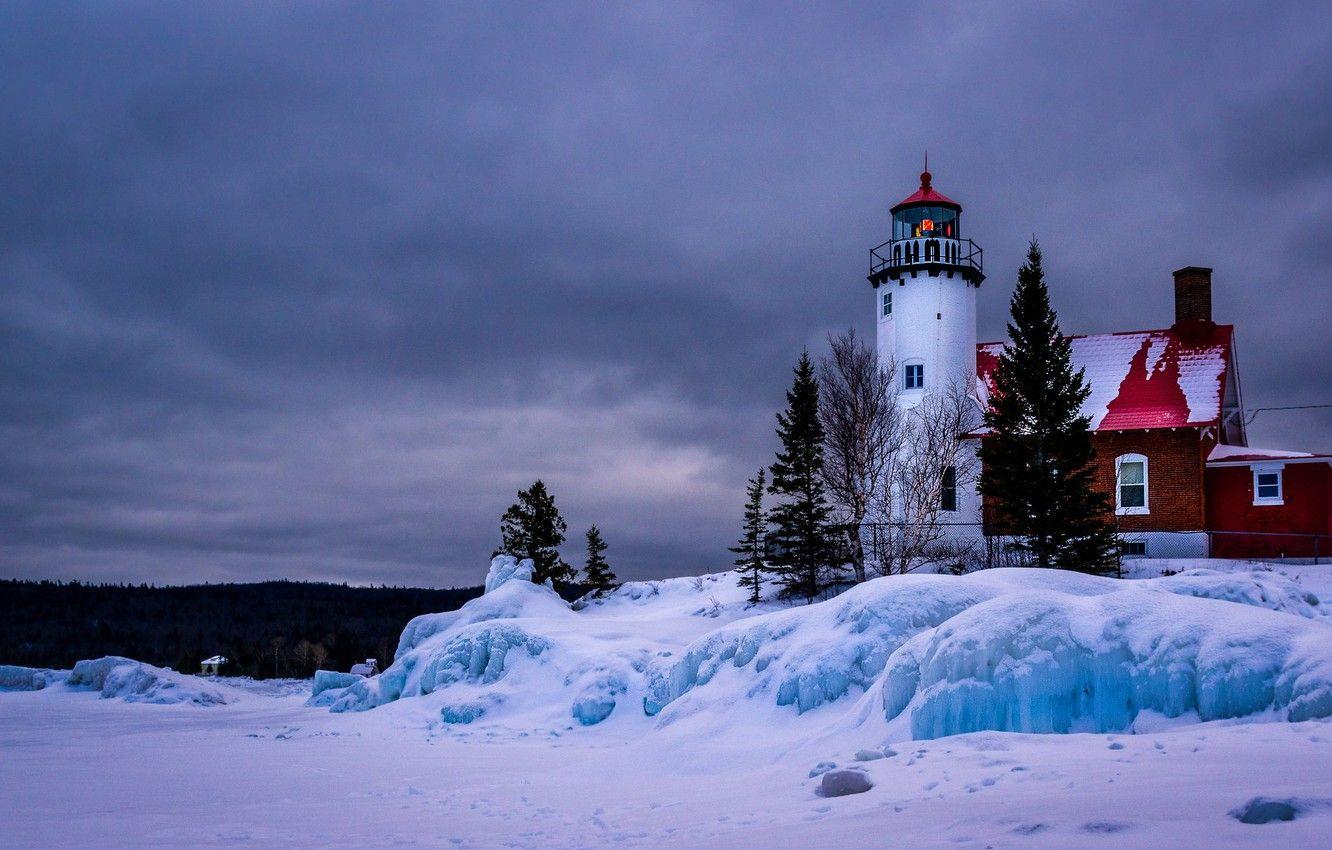 Winter Lighthouse Wallpapers - Top Free Winter Lighthouse Backgrounds ...