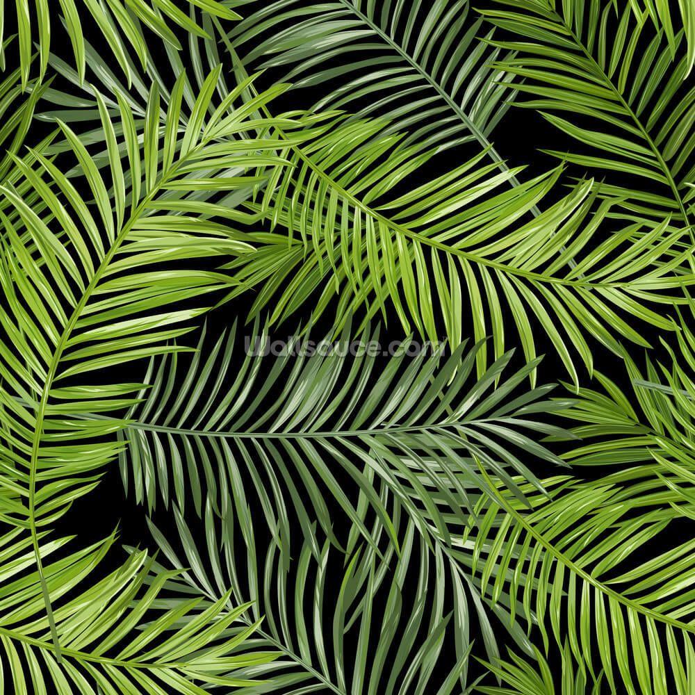 1000x1000 Tropical Palm Leaves Pattern Wallpaper