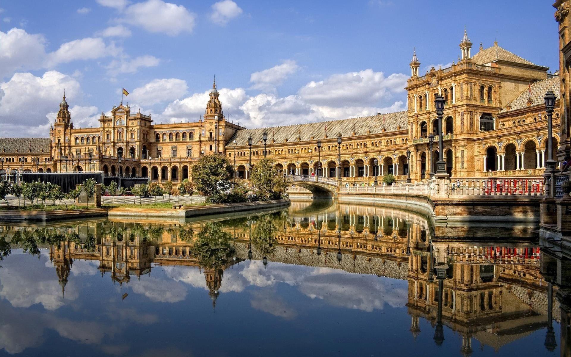 1920x1200 Plaza de Espana, oxford university #world x1200 #building #cloud #lake #europe #madrid #spai. Madrid spain travel, Seville spain travel, Cool places to visit