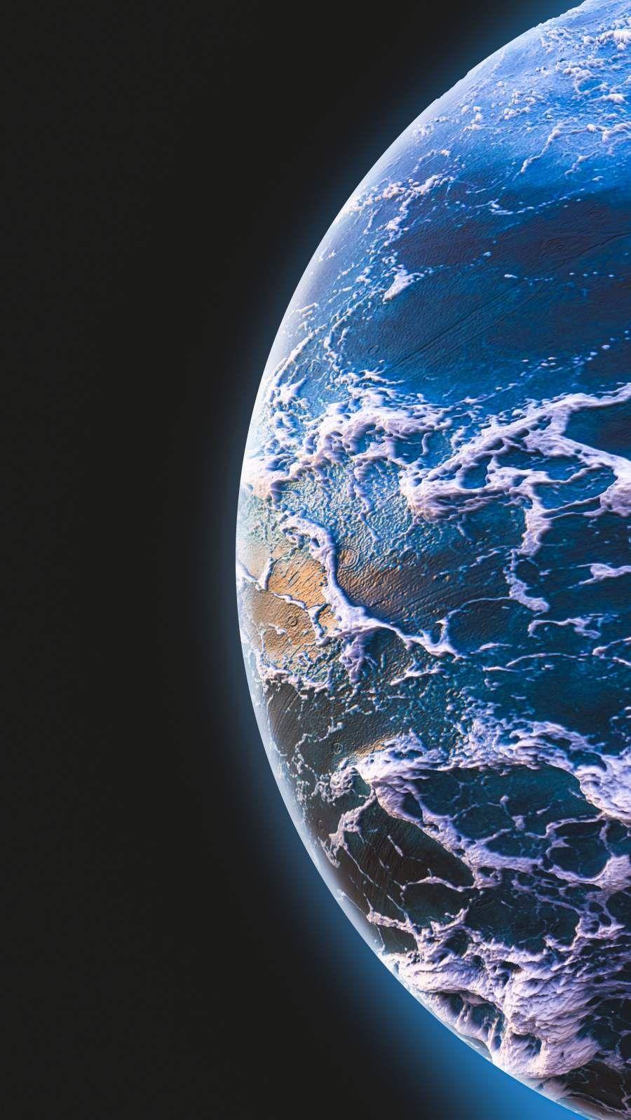 900x1597 Blue Planet Deep Space Wallpaper Full HD 4K of Wallpaper for Andriod