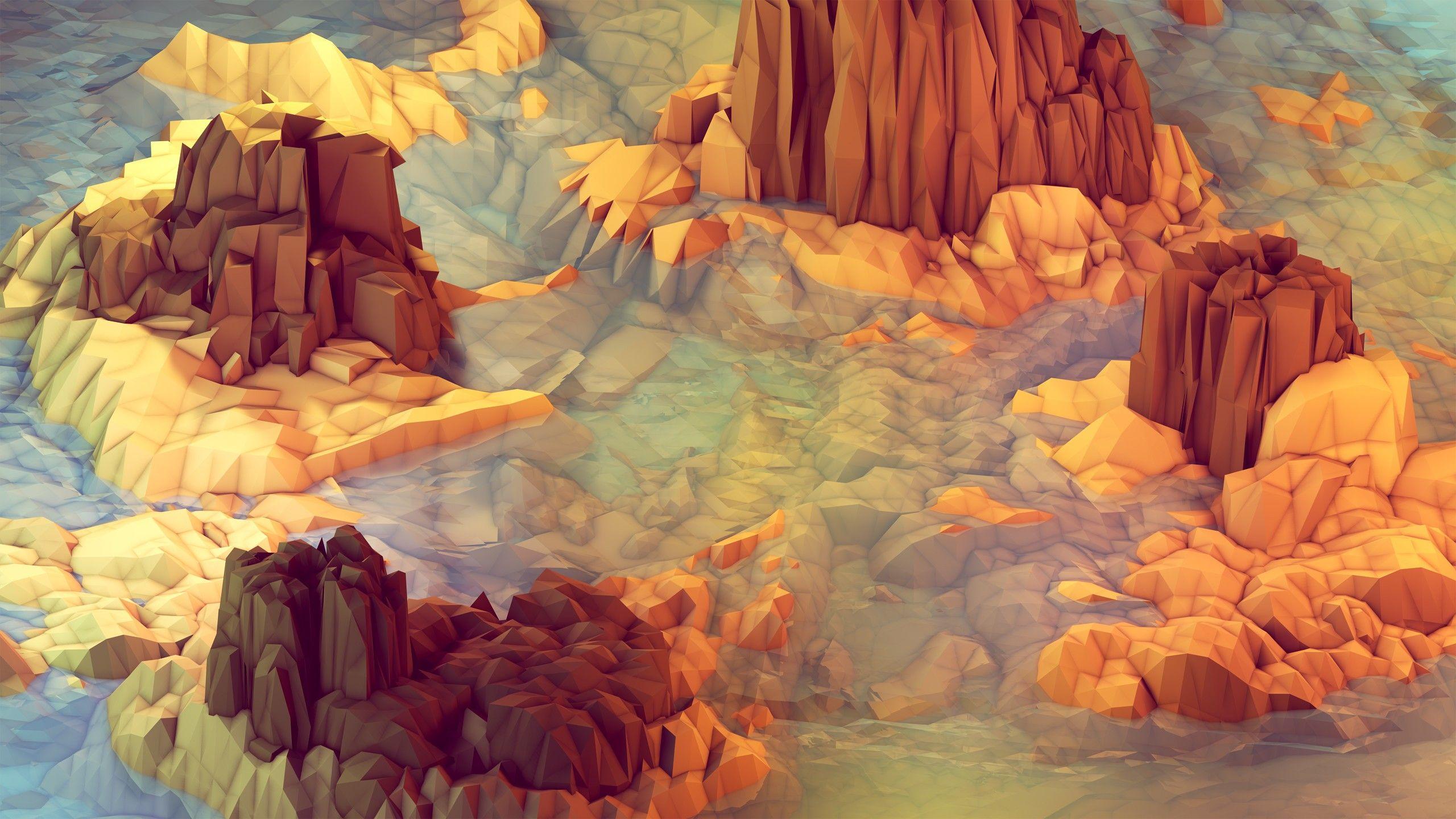 2560x1440 HD Polygon Wallpaper