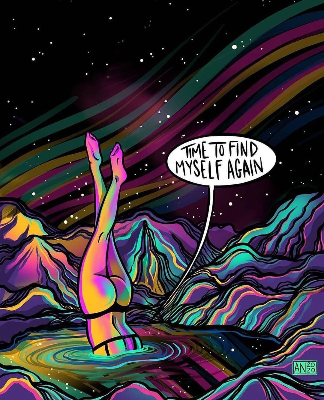 1080x1334 Likes, 4 Comments on Instagram: “Spooky Girl Art.. #stayhome #st. Vibes art, Psychadelic art, Stoner art