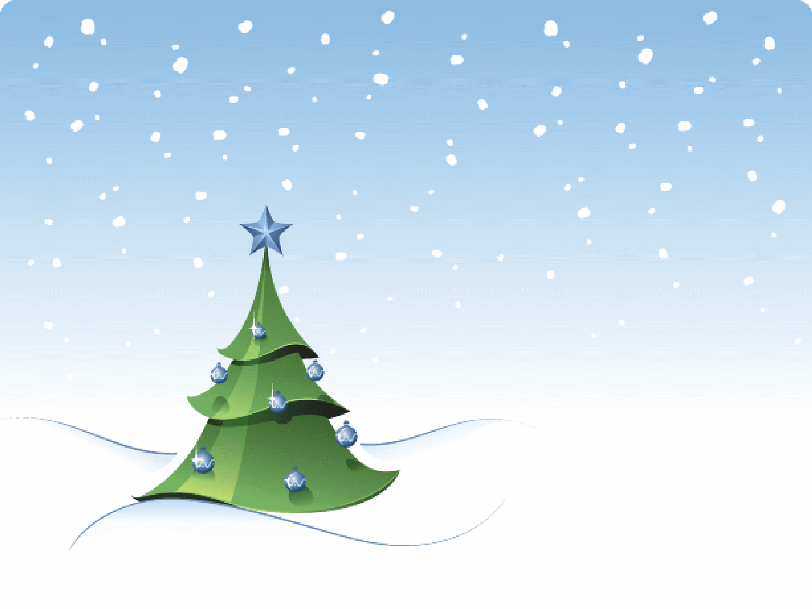 1600x1200 Christmas Cartoon Tree Wallpaper