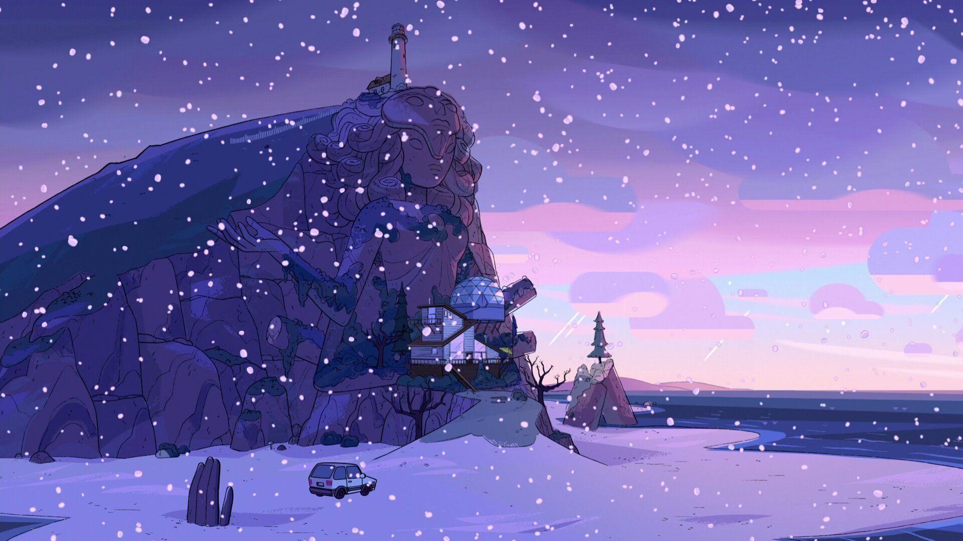 1920x1080 Steven Universe Steven Universe TV Show Cartoon Snow Wallpaper:1920x1080