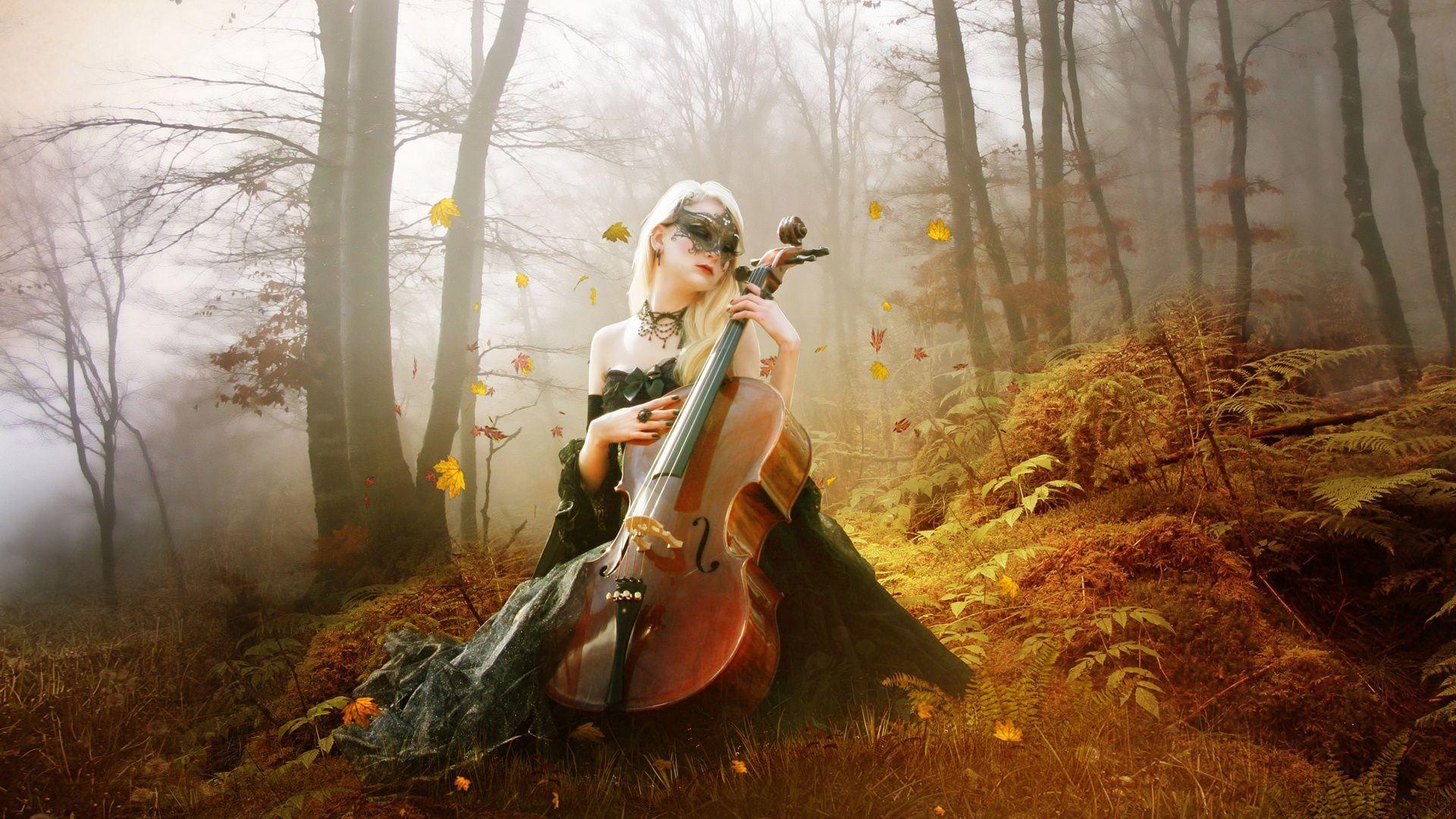 1920x1080 Fantasy Girl With Guitar