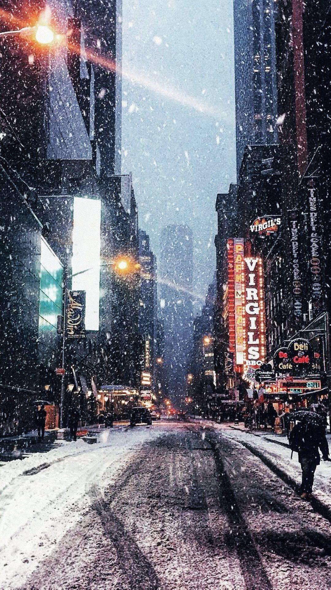 New York Snow Phone Wallpapers - Top Free New York Snow Phone Backgrounds -  WallpaperAccess