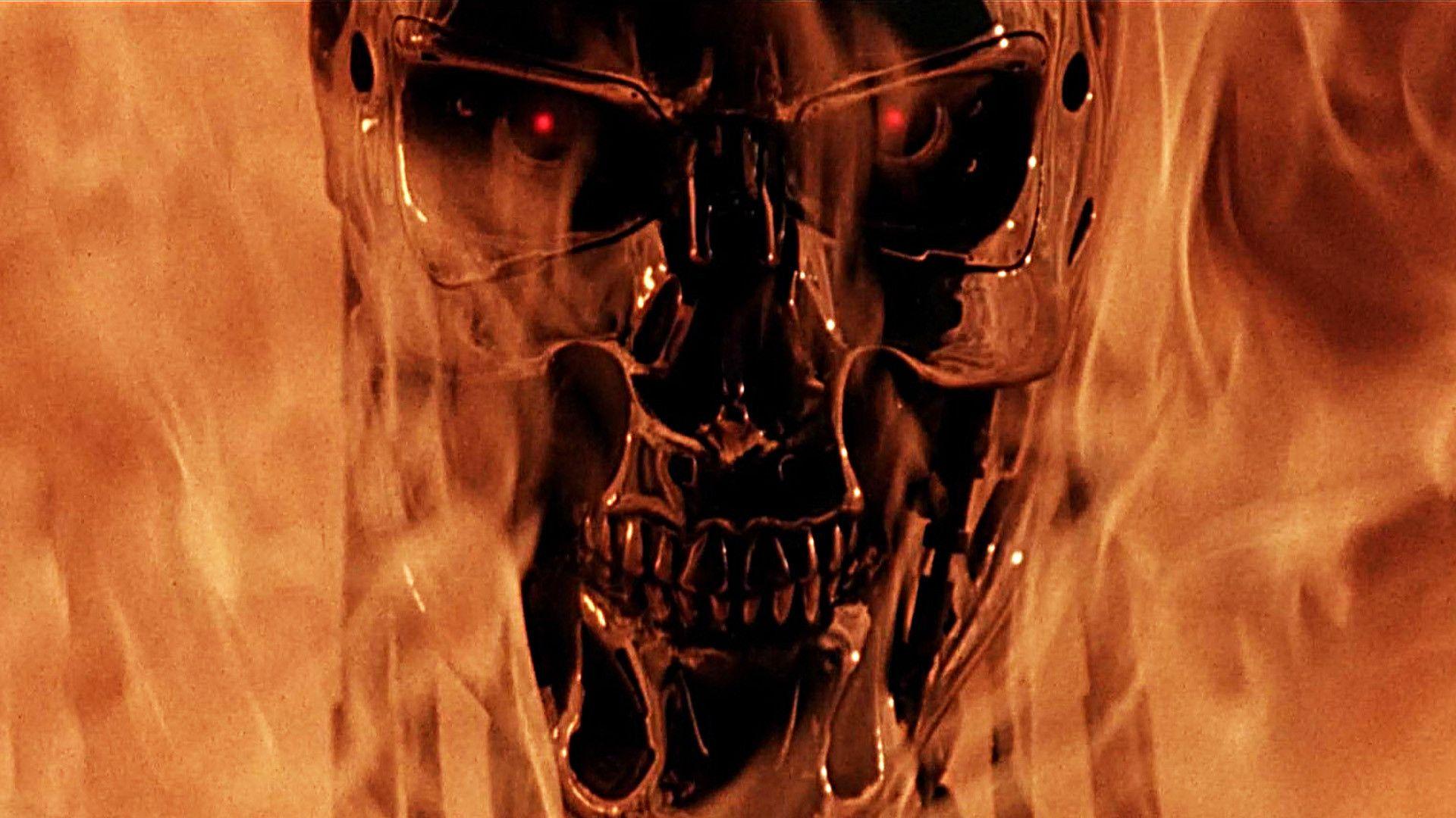 1920x1080 TERMINATOR Action Sci Fi Thriller Robot Cyborg Warrior Dark Skull Fire F Wallpaperx1080