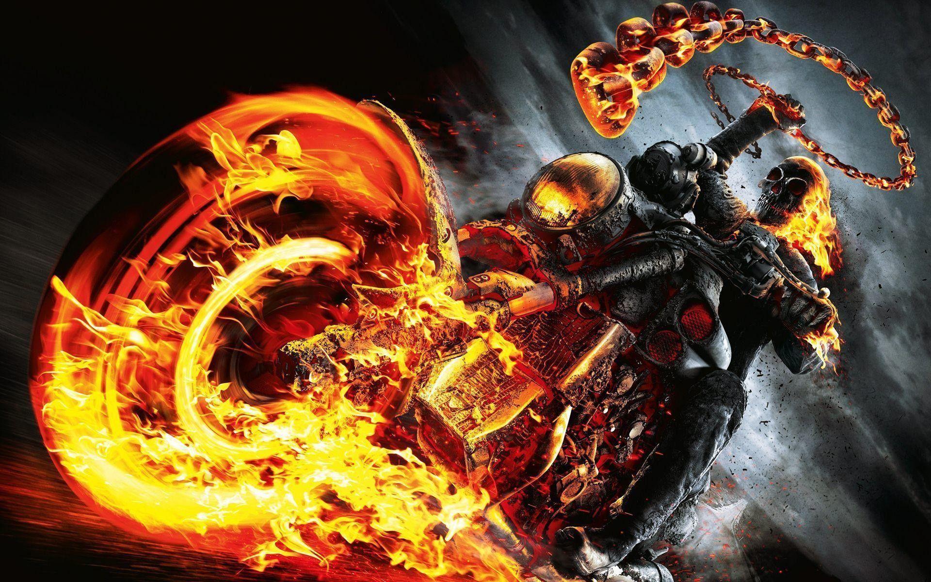 1920x1200 Purple Skull Wallpaper On Fire .