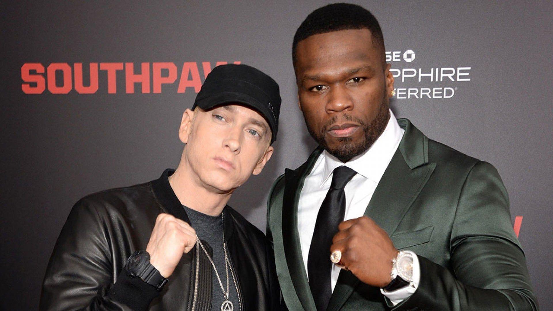 1920x1080 Eminem Raps One of 50 Cent's '8 Mile' Verses for His 42nd Birthday - Watch!