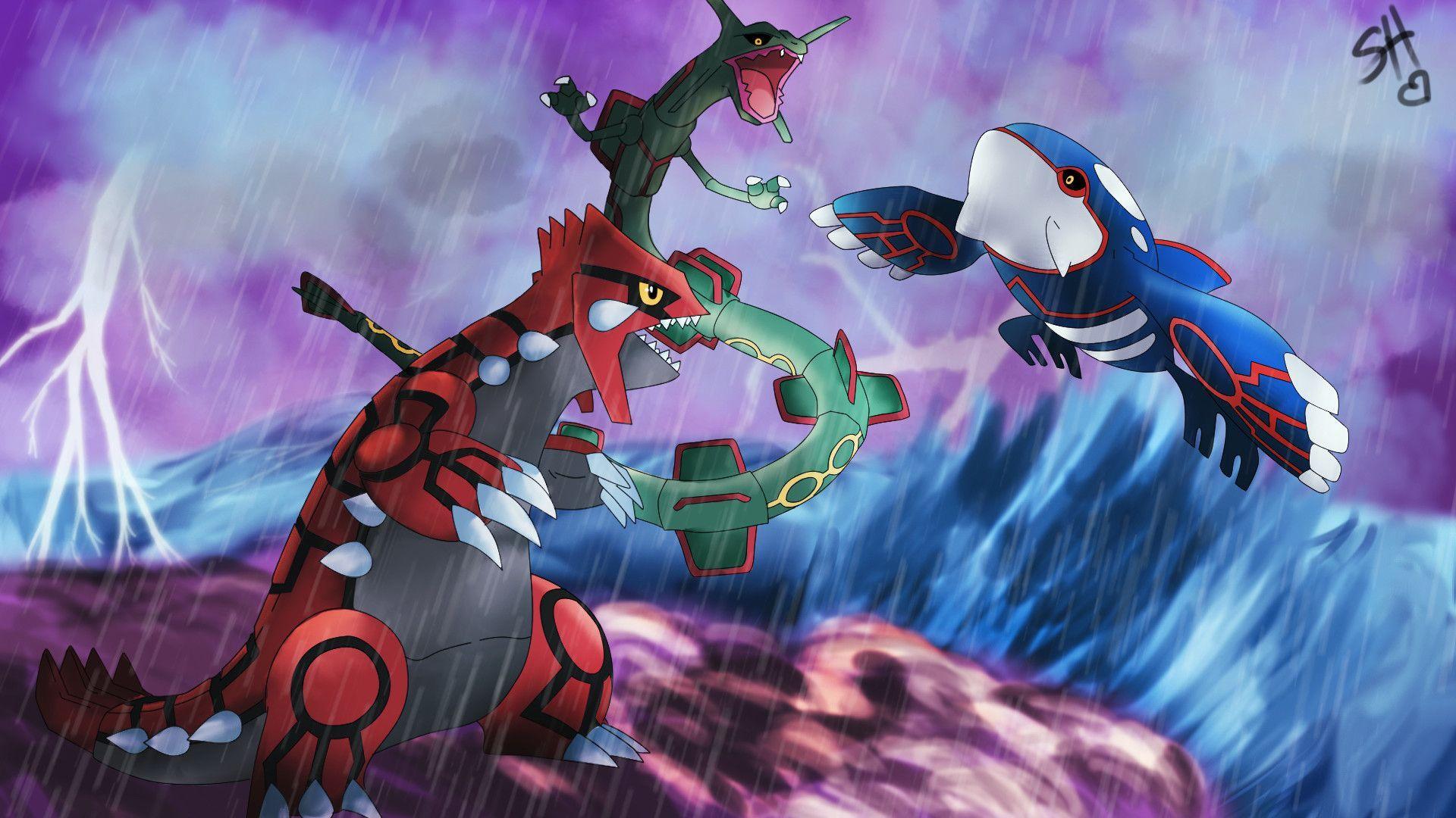 1920x1080 Groudon, Kyogre and Rayquaza. Artist, Concept, Projects