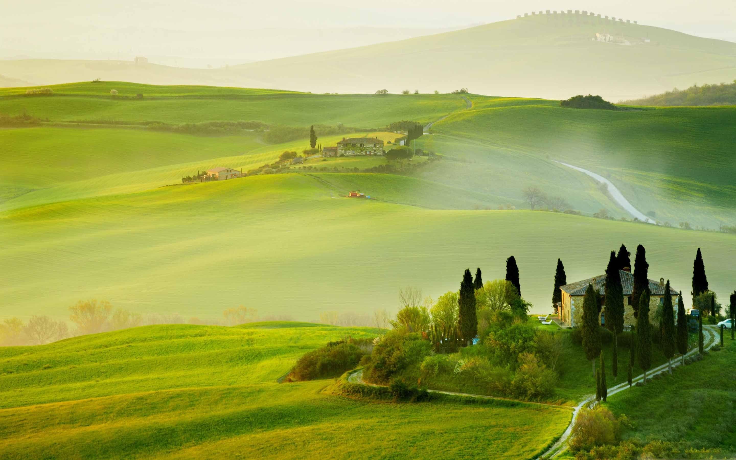 2880x1800 Tuscany Spring Landscape MacBook Air Wallpaper Download