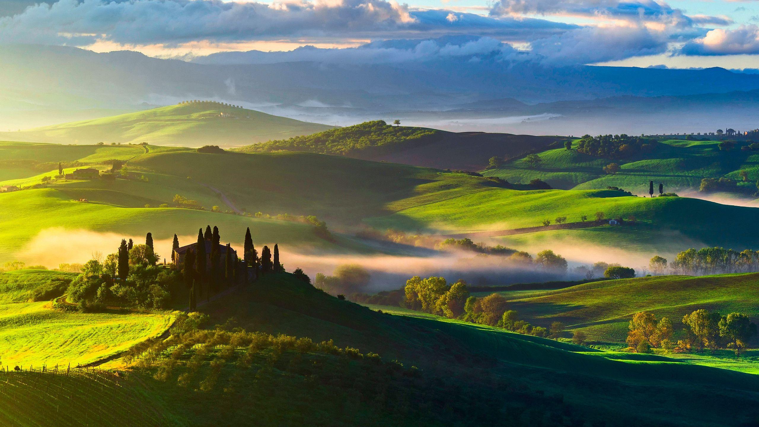 2560x1440 Tuscany Italy Landscape Wallpaper .