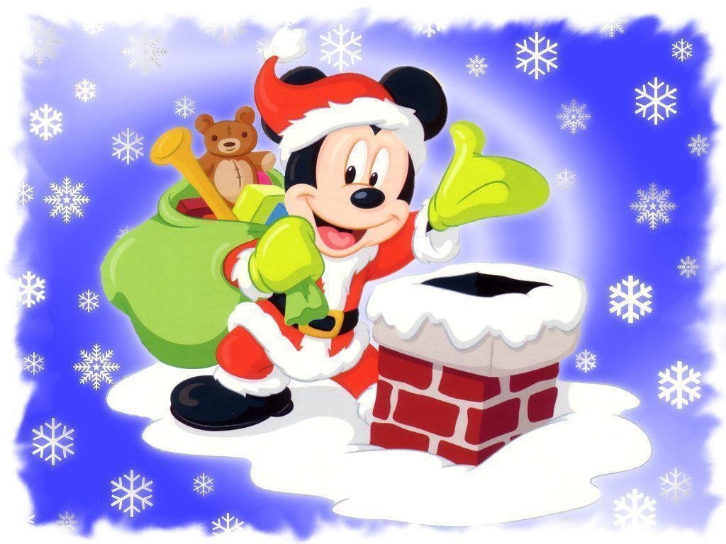 1024x768 Mickey Mouse Christmas Wallpaper