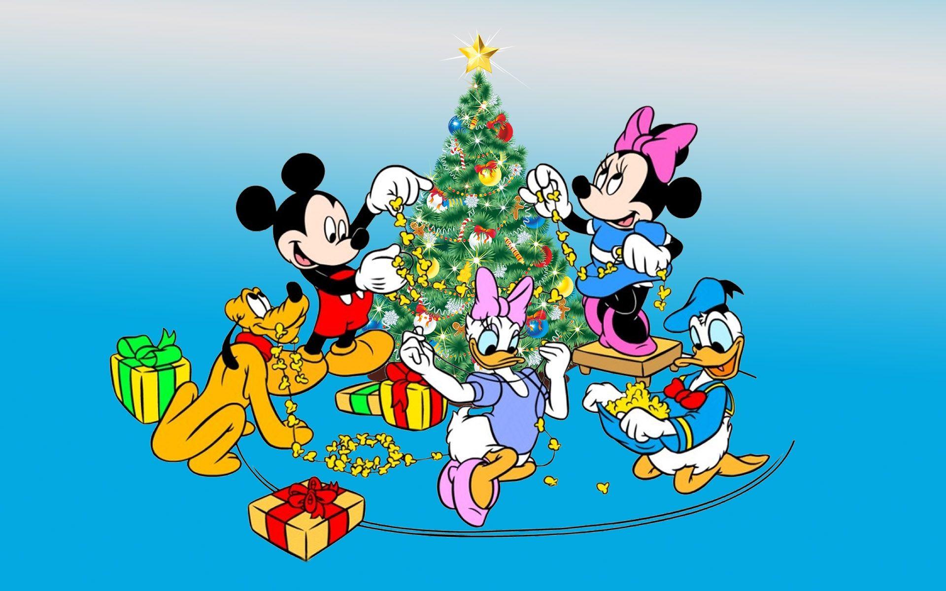 1920x1200 Mickey and Minnie Christmas Wallpaper .