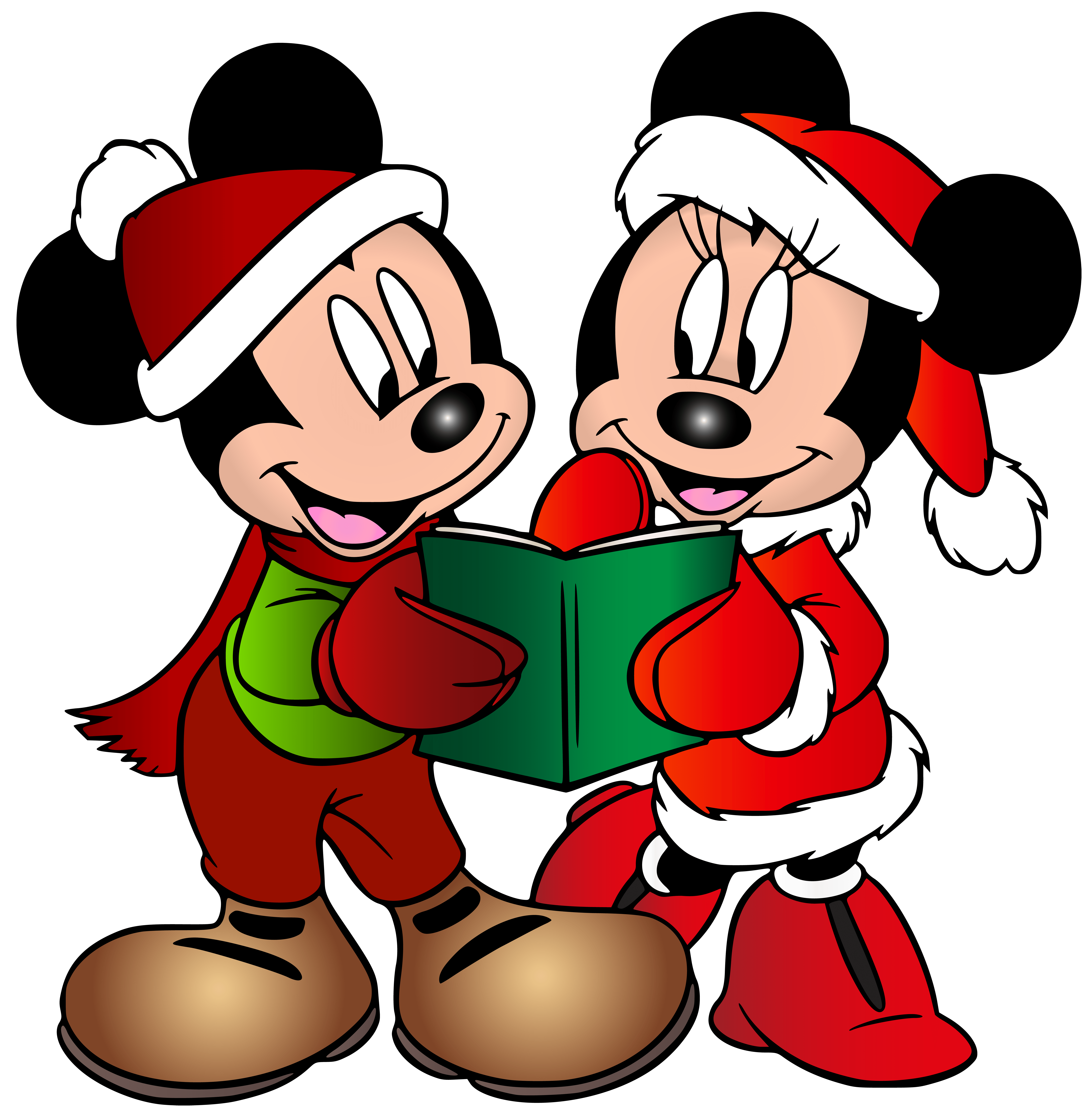 7826x8000 Minnie And Mickey Mouse Christmas Free PNG Clip Art Image Quality Image And Transparent PNG Free Clipart