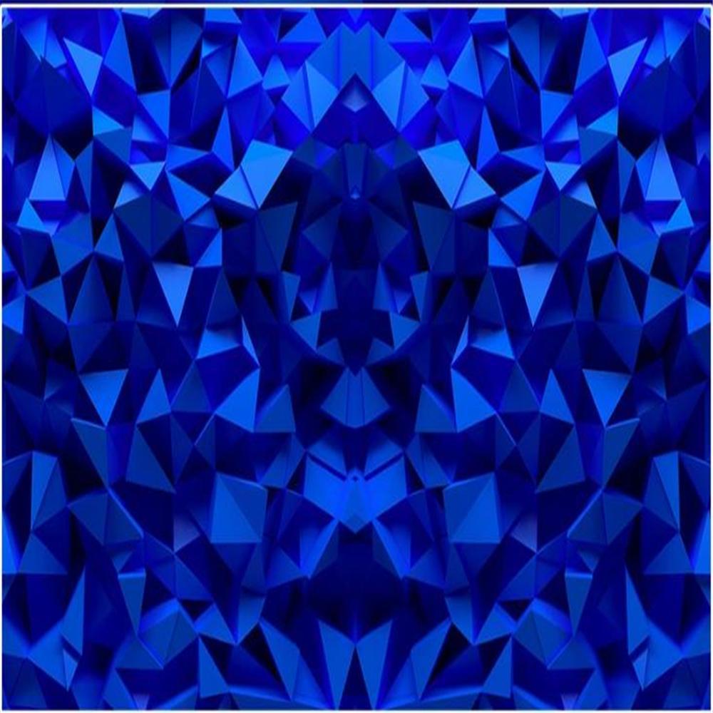 1000x1000 Blue geometric wallpaper solid living room sofa tv background wall 3D murals wallpaper for living room. Wallpaper