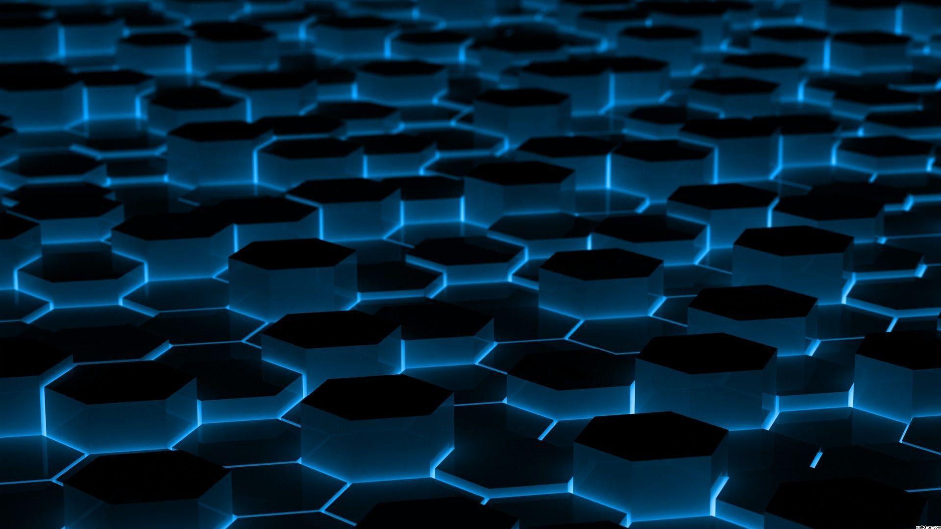 1920x1080 Geometric Blue Wallpaper