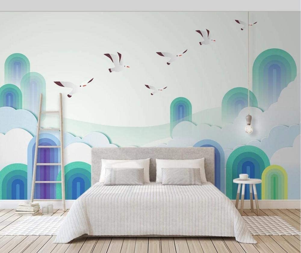 1000x841 3D Wallpaper for Walls Seagull Geometry -430Cmx300Cm Wallpaper Abstract Aesthetic Mural Bedroom Living Room Dining Room Hall Background Walls Wallpaper Art Deco: Amazon.co.uk: DIY & Tools