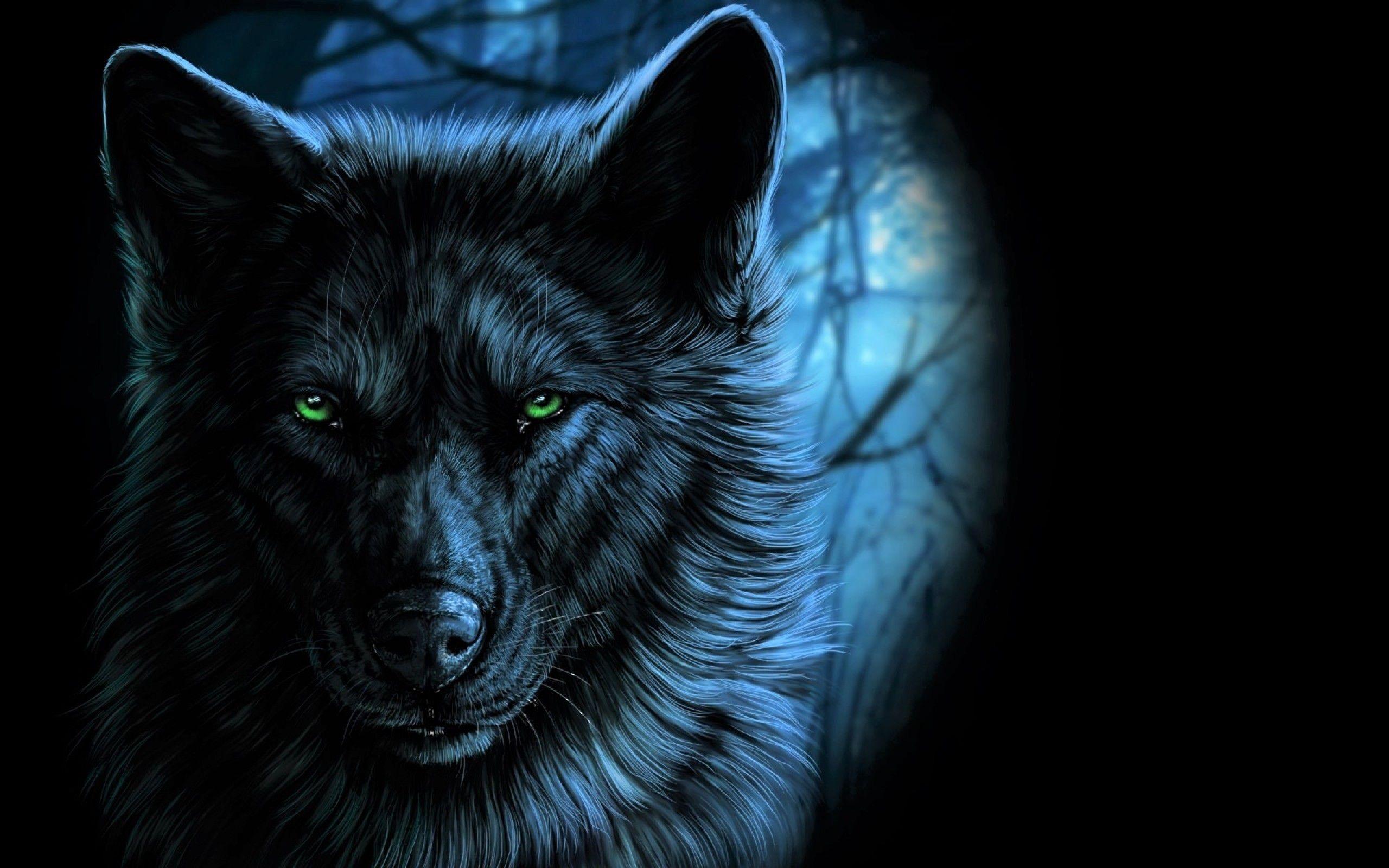 2560x1600 Cool Neon Wolf Windy .