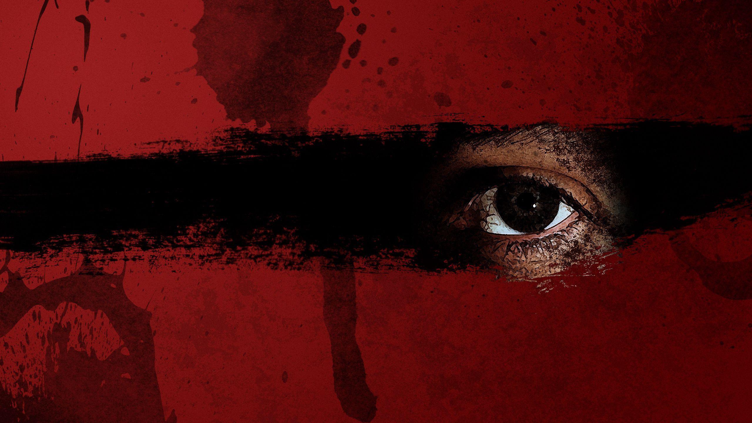 2560x1440 Download wallpaper 2560x1440 red, black, brown, eyes HD background