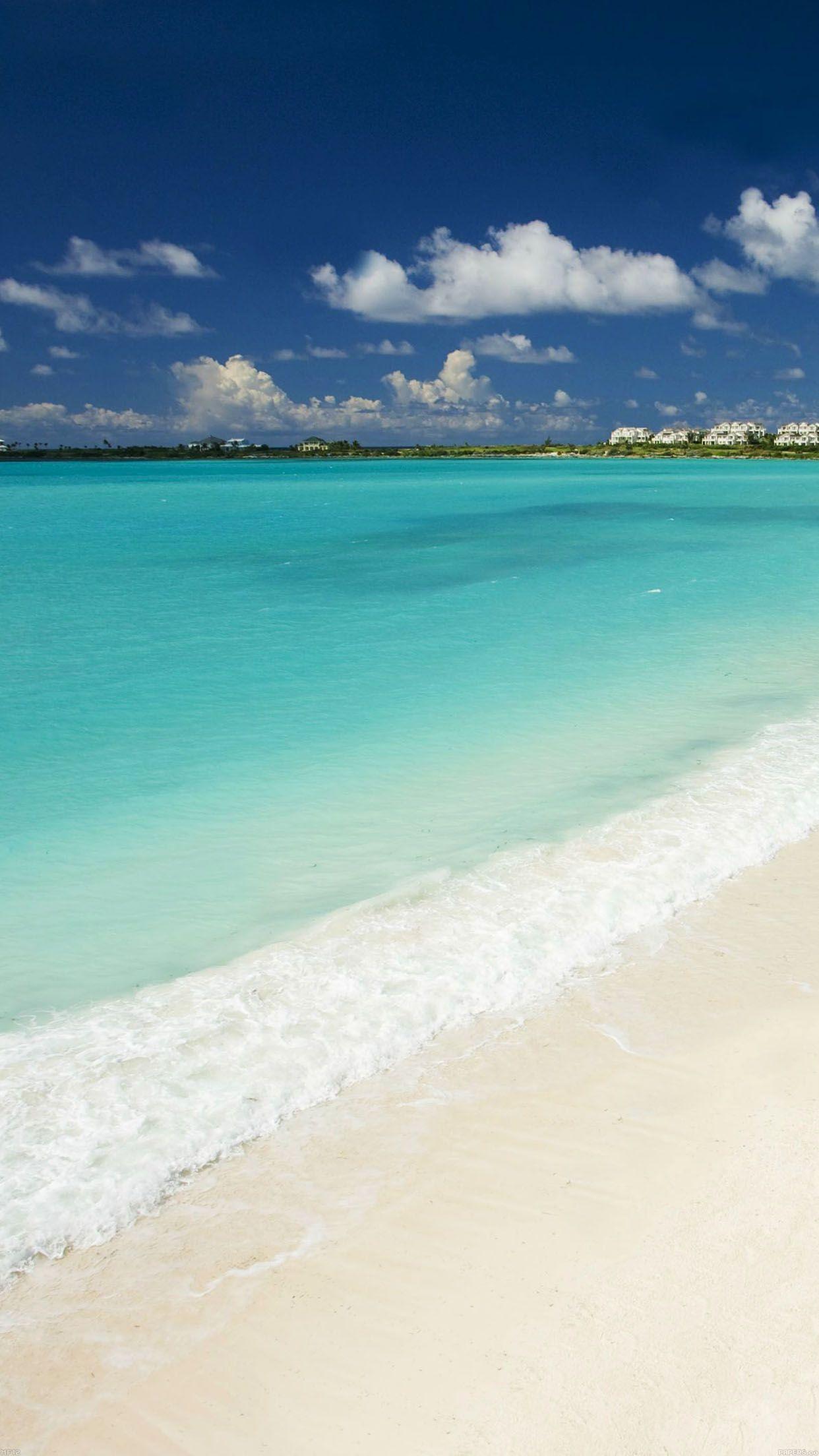 1242x2208 Morning calm beach shiny ocean view Download Free HD Wallpaper for iPhone 6s, 8