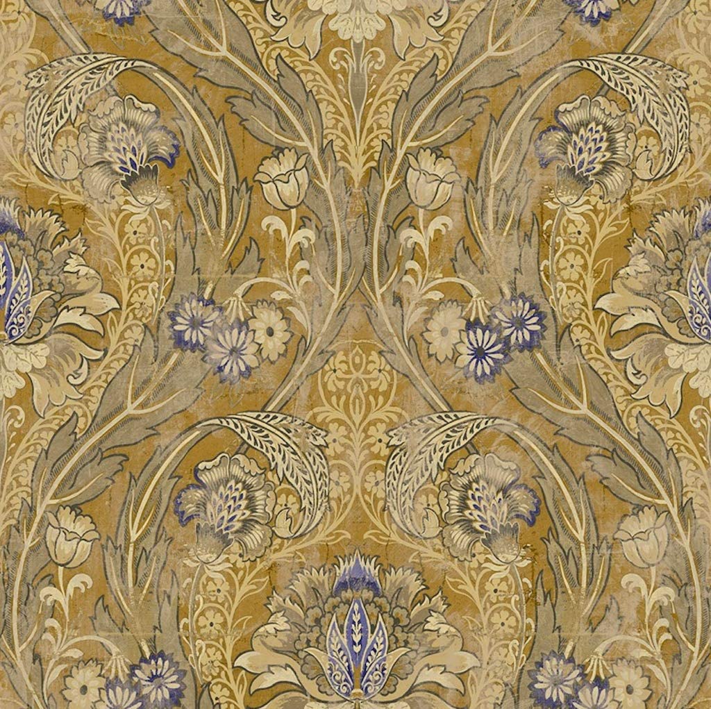 1024x1021 Vintage Wallpaper Blue Wallpaper Floral Wallpaper Damask Wallpaper Victorian Wallpaper Black and Gold Wallpaper Gold Damask Wallpaper Blue Floral Wallpaper