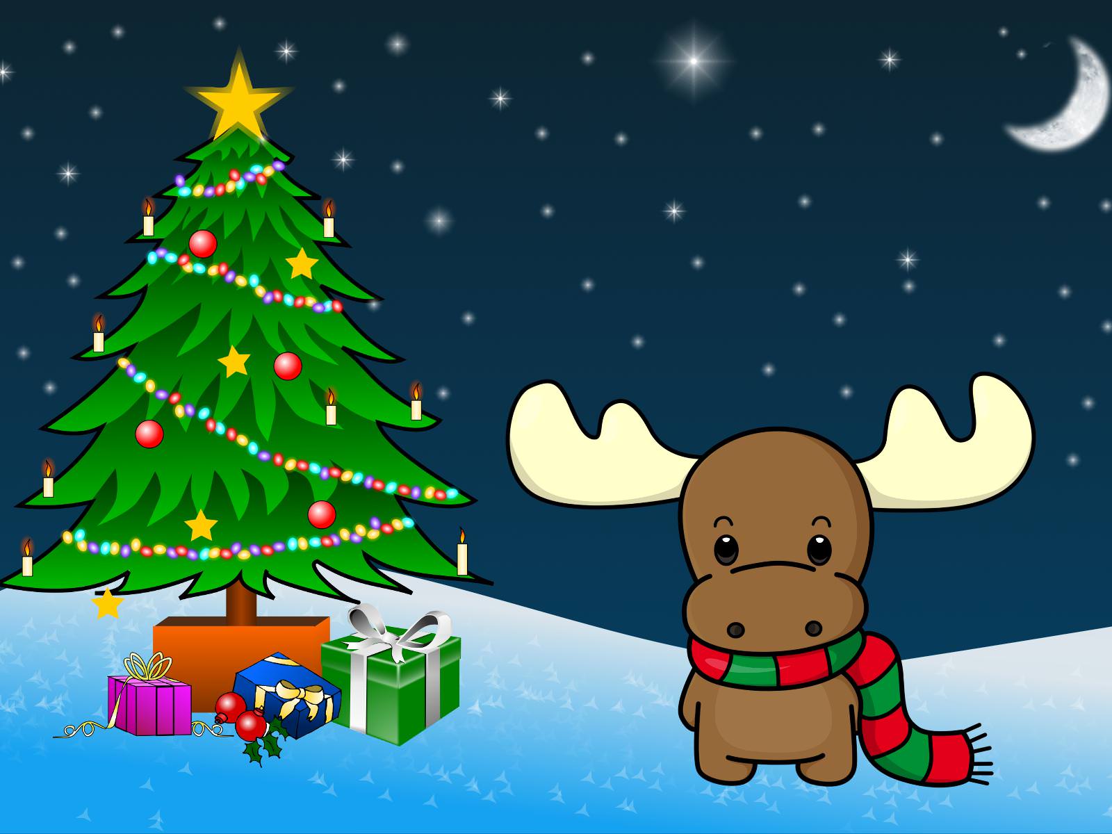 1600x1200 Cartoon Christmas Wallpaper