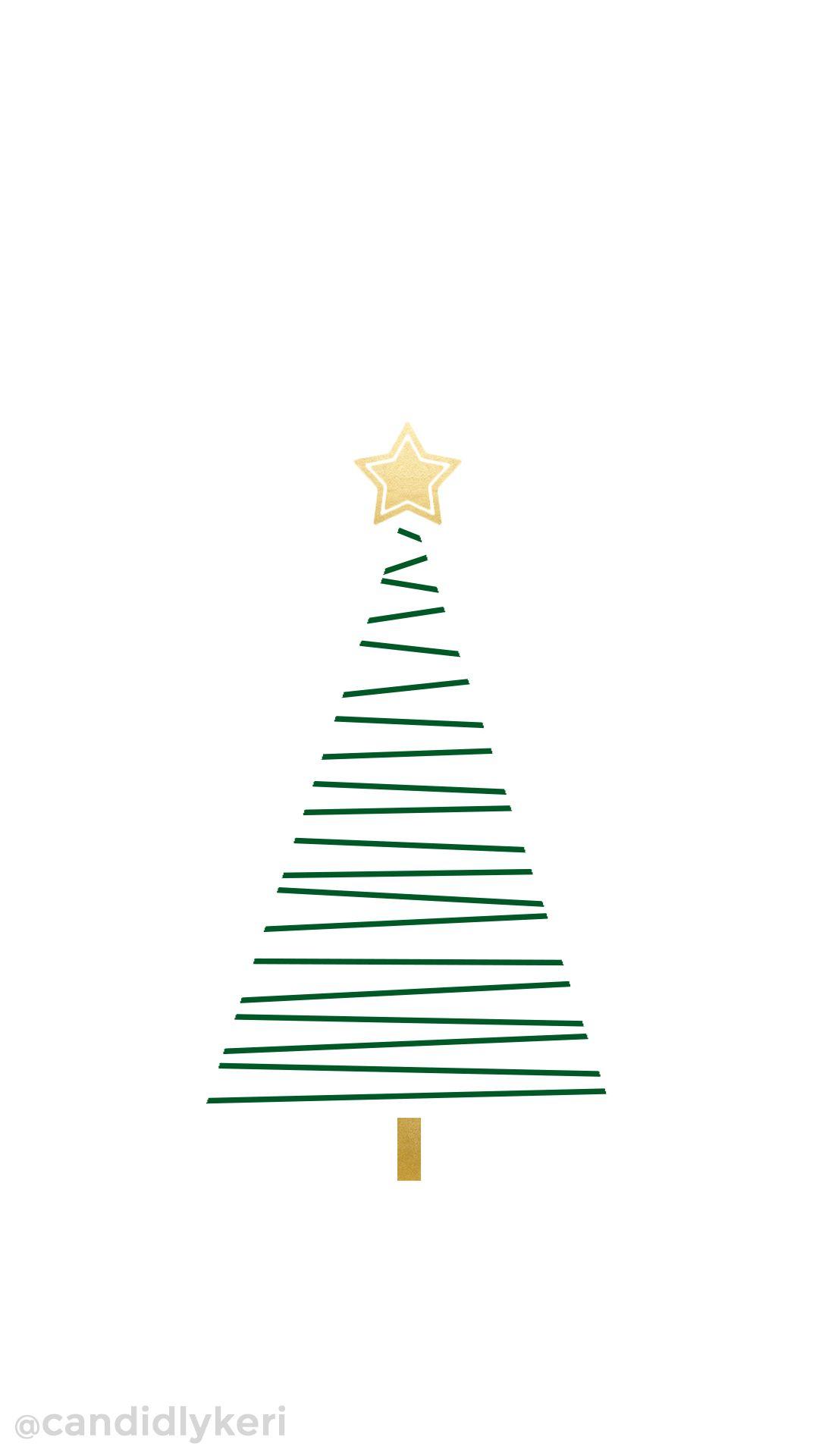 1080x1920 Christmas Tree Draw Wallpaper