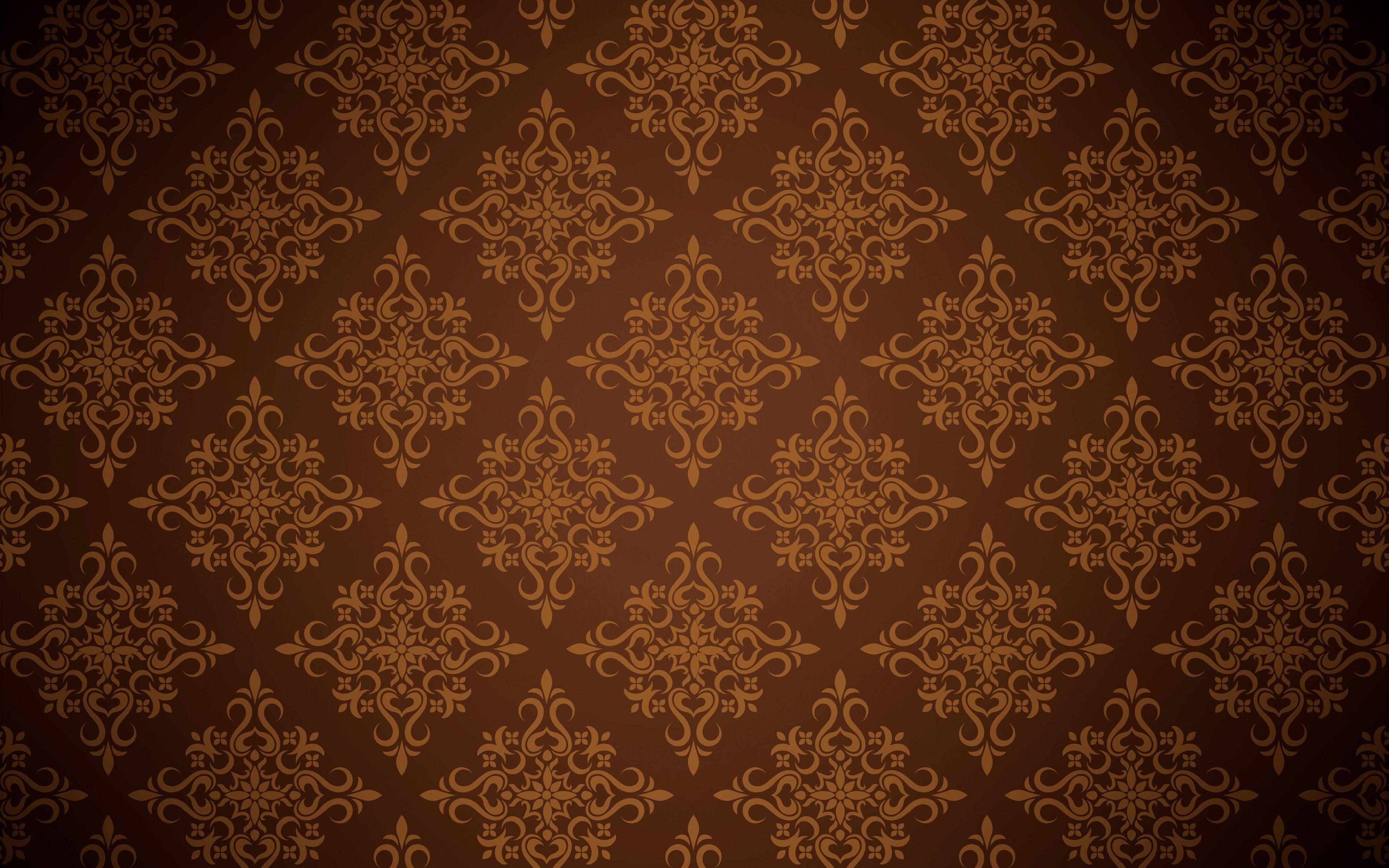3840x2400 Download wallpaper brown floral pattern, 4k, floral vintage pattern, brown vintage background, floral patterns, vintage background, brown retro background for desktop with resolution 3840x2400. High Quality HD picture wallpaper