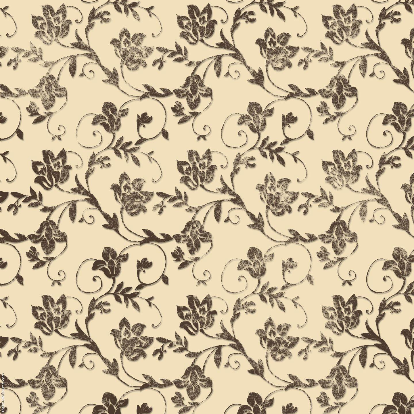 1440x1440 Vintage Floral Wallpaper Designs