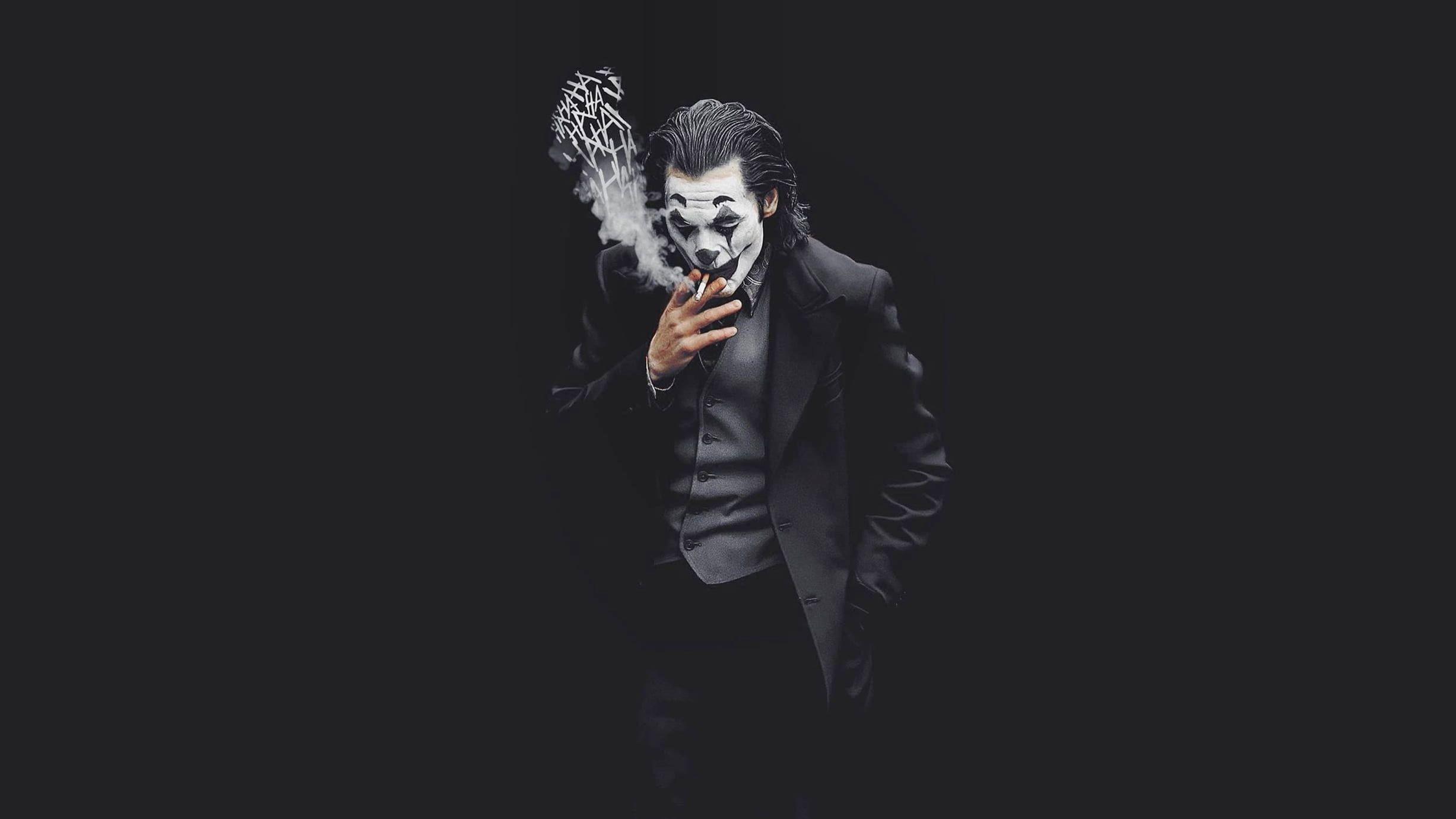 2453x1380 Joker black DC Comics Batman Joaquin Phoenix movie characters wallpaper • Wallpaper For You HD Wallpaper For Desktop & Mobile