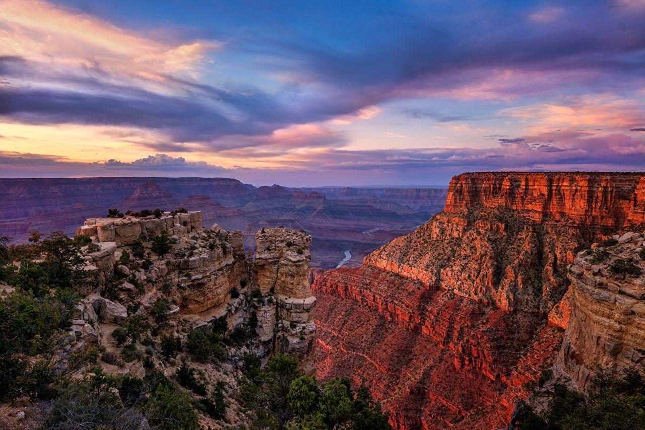 1280x854 Wallpaper Grand Canyon Park USA Arizona Crag Nature canyons Sky