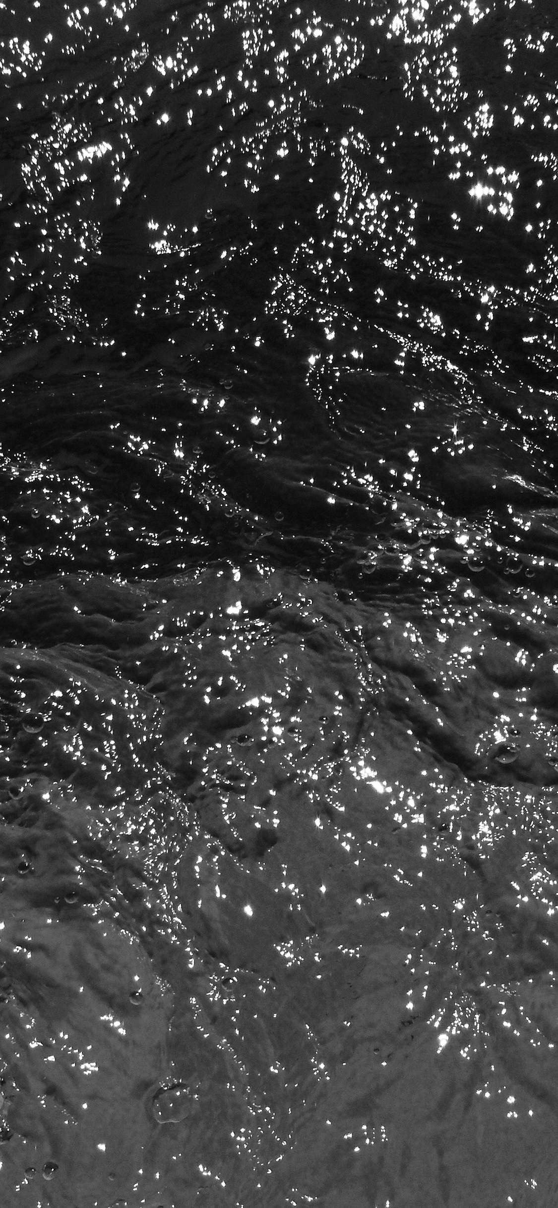 1125x2436 Black And White Waves iPhone Wallpaper