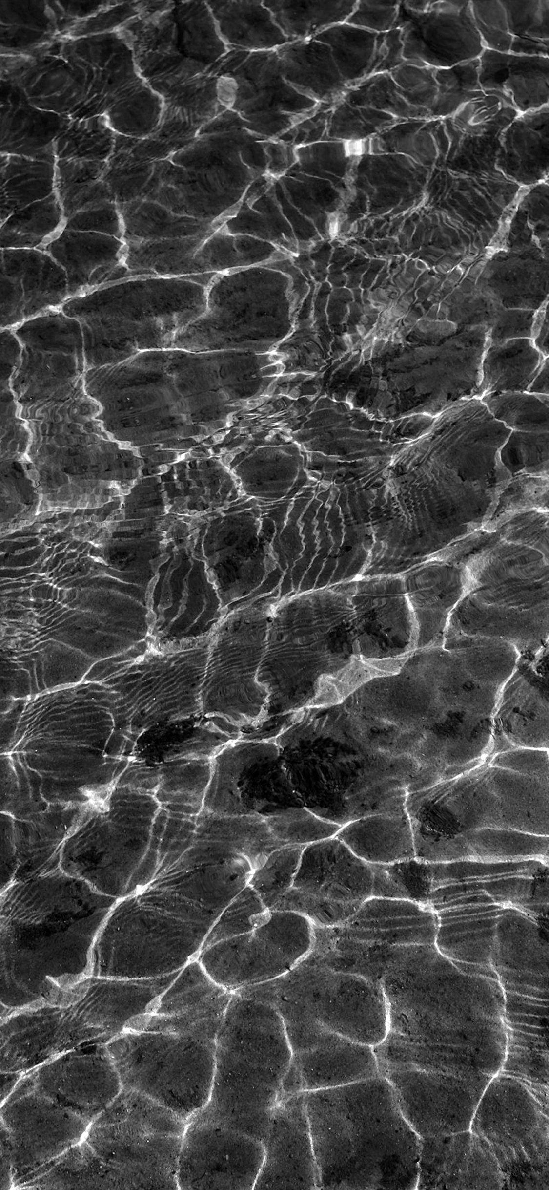 1125x2436 iPhone X wallpaper. ripple water nature wave pattern bw dark