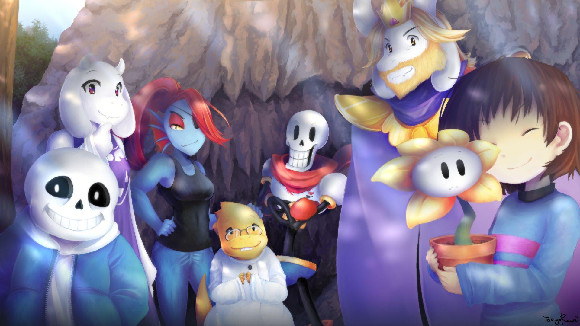 1920x1080 Frisk Undertale Flowey Undertale Toriel Undertale Sans Undertale Papyrus Undertale Undyne Undertale Wallpaper:1920x1080