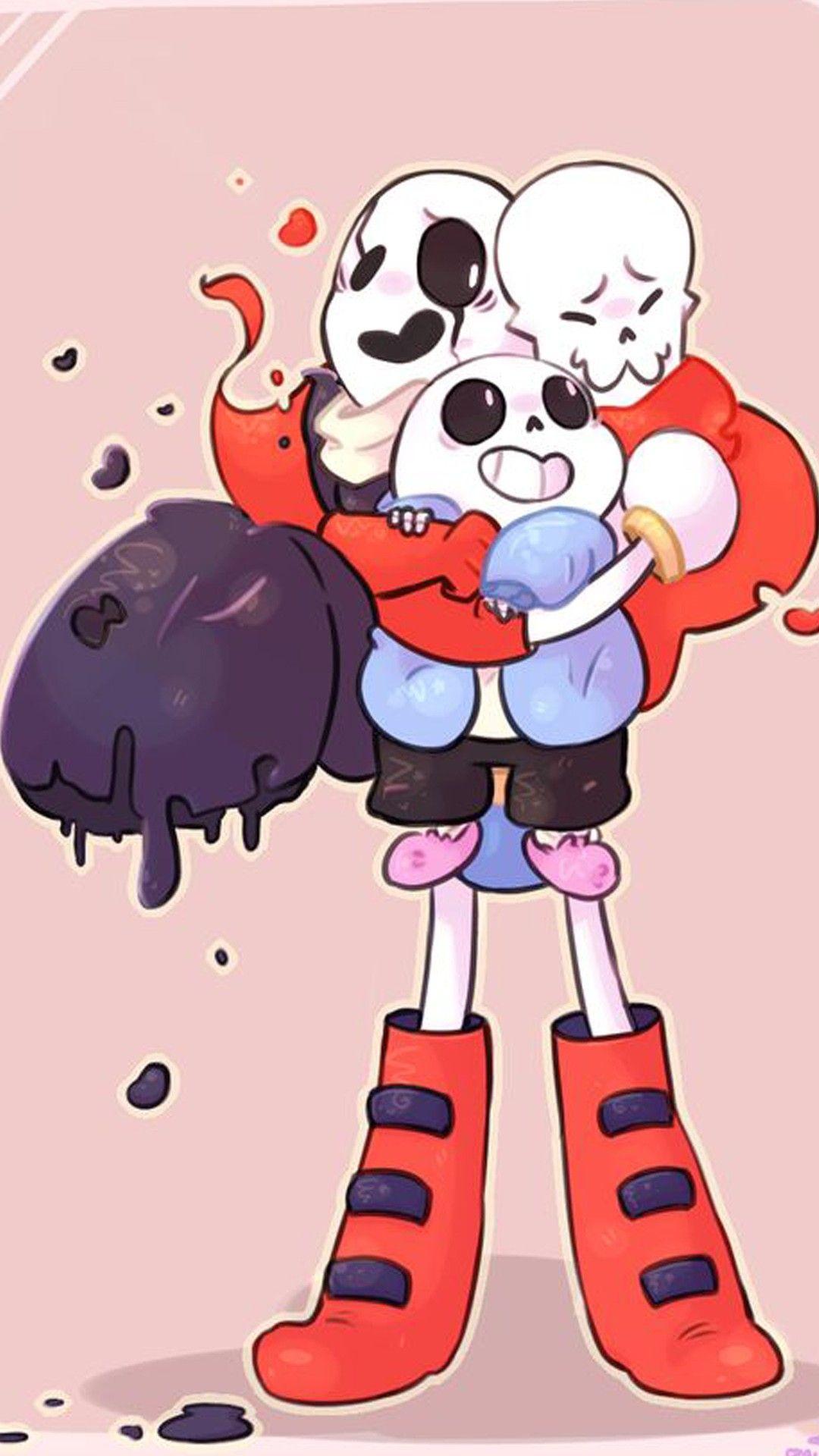 1080x1920 Cute Sans And Papyrus HD Wallpaper