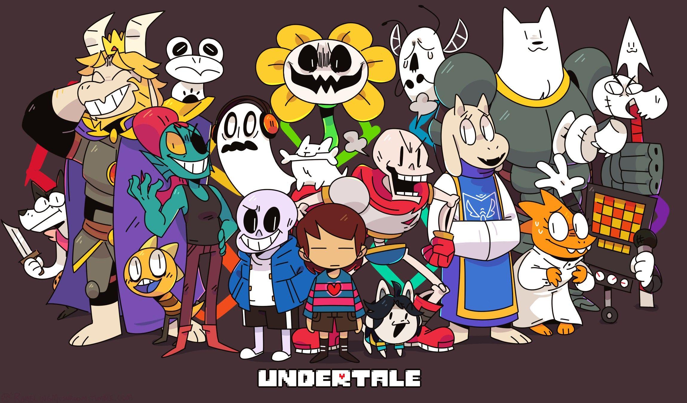 2300x1350 asgore dreemurr undyne sans frisk papyrus toriel dr_ alphys mettaton flowey wallpaper