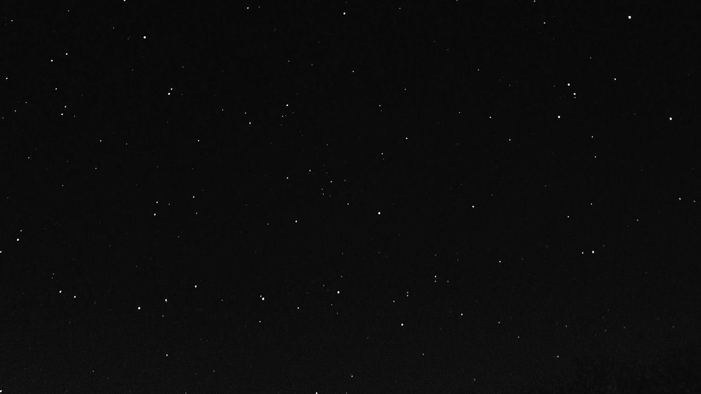 1366x768 wallpaper for desktop, laptop. night sky dark star lights tree nature bw dark