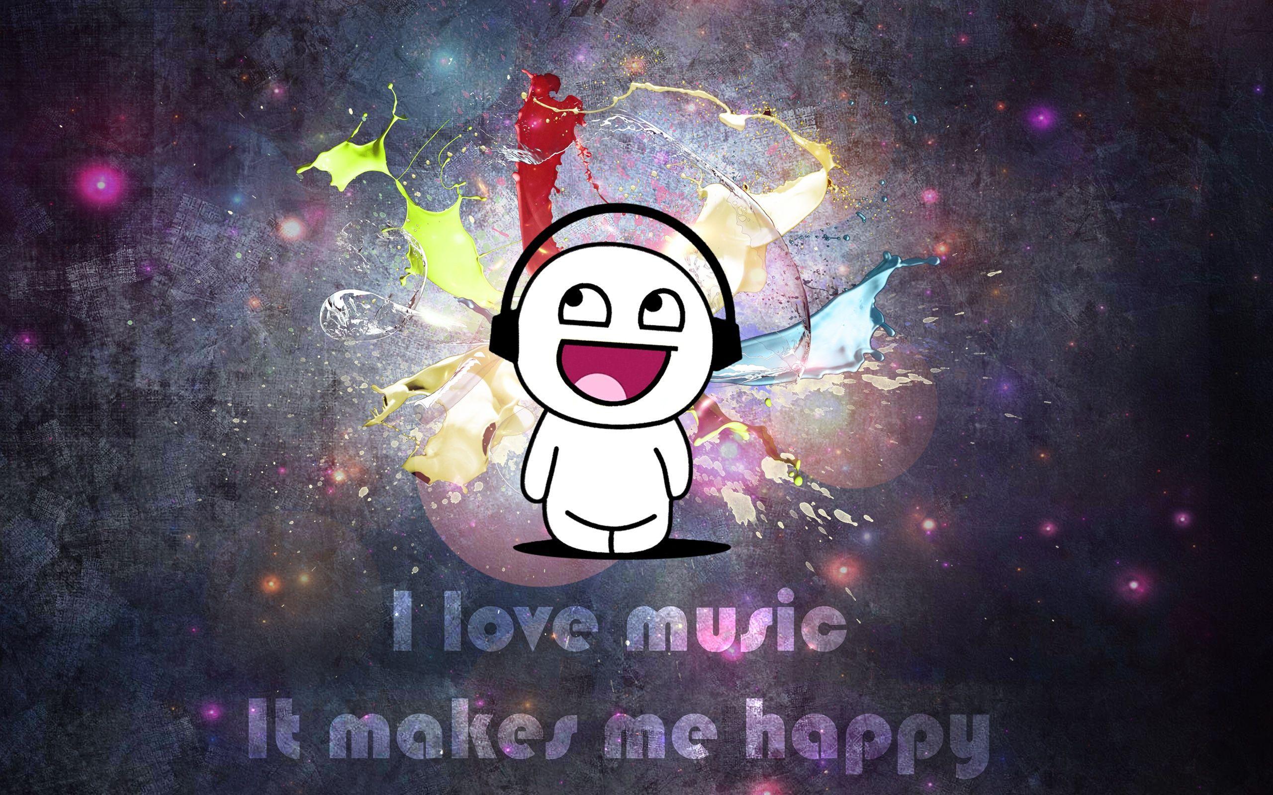 2560x1600 I Love Music Wallpaper