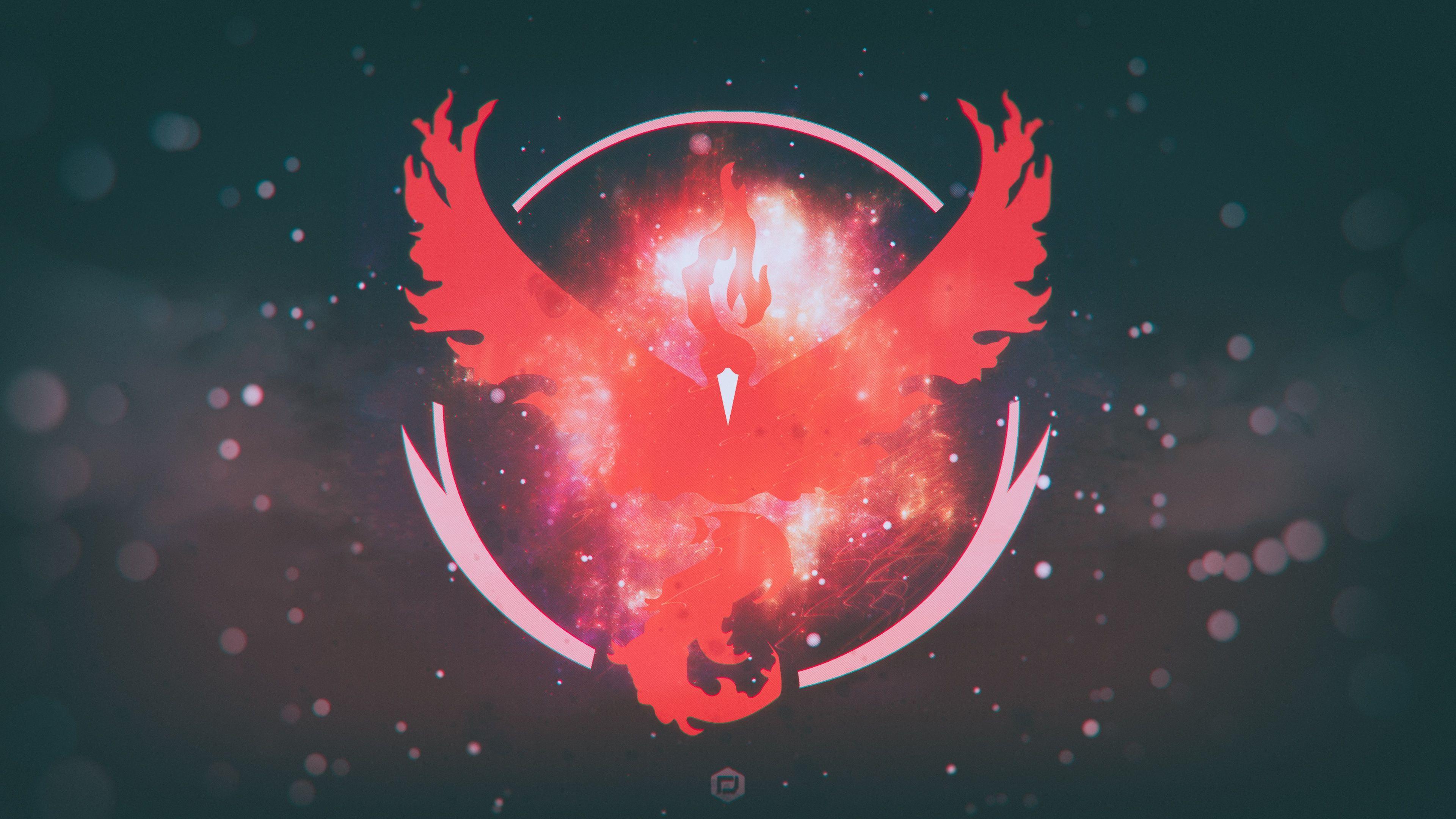 3840x2160 Pokemon Go Team Valor Team Red 4K Wallpaper in jpg format for free download