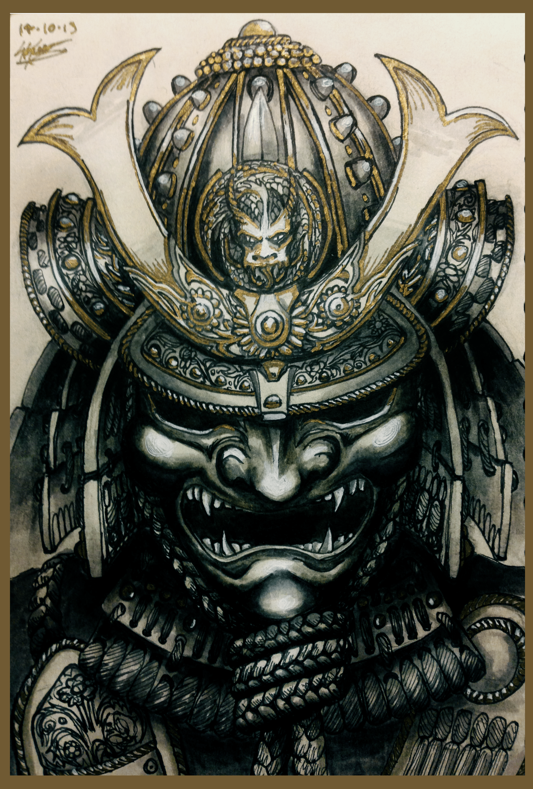 2204x3264 Samurai Helmet Wallpaper HD
