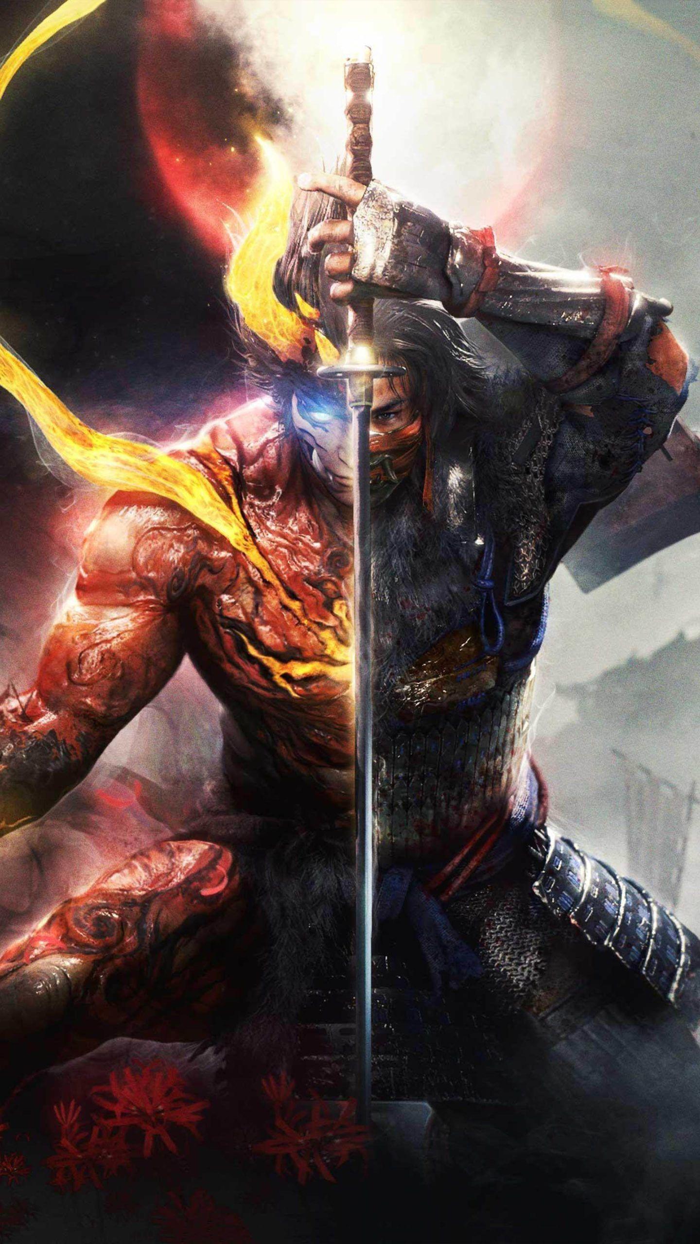 1440x2560 Nioh 2 4K Ultra HD Mobile Wallpaper. Samurai wallpaper, Warriors wallpaper, Samurai artwork