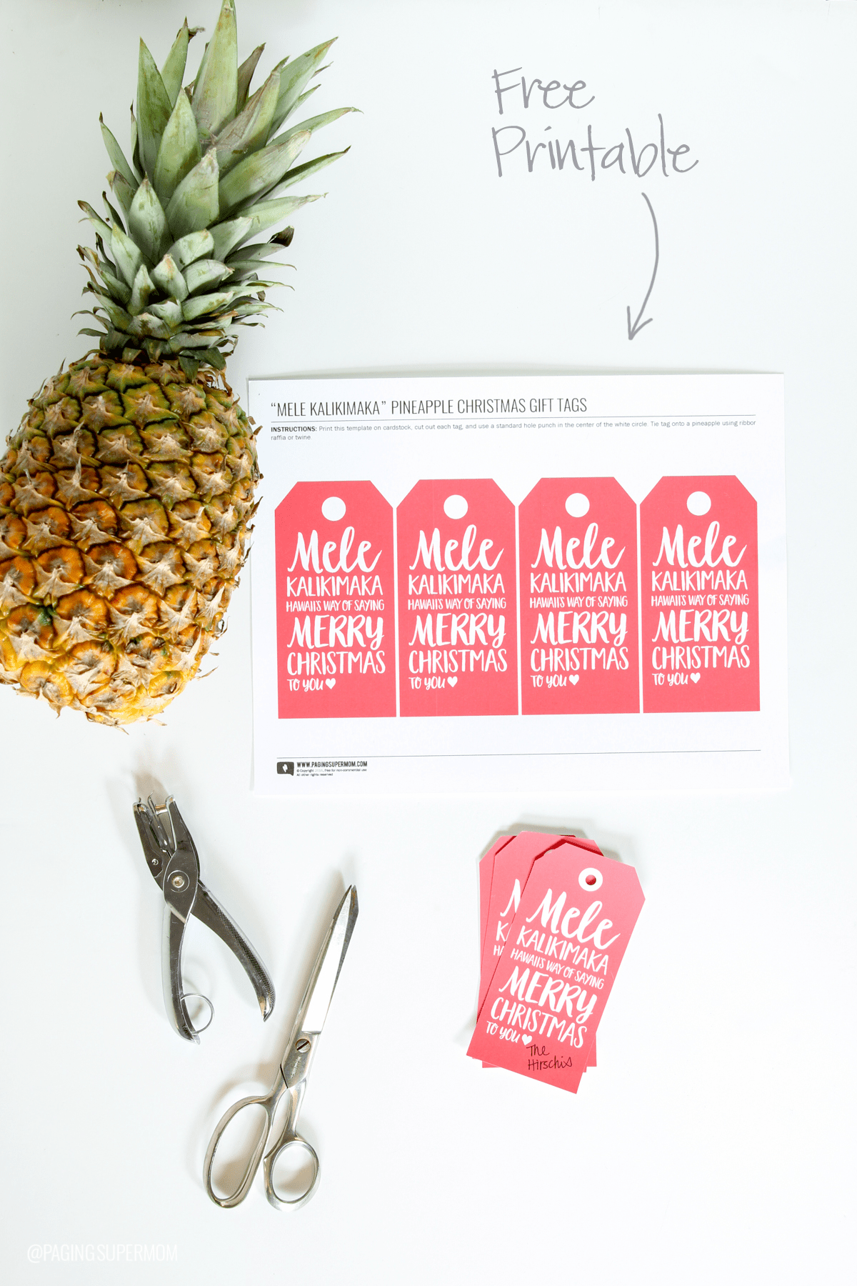 1200x1800 Free Printable Mele Kalikimaka Christmas Gift Tags Supermom. Pineapple christmas gifts, Christmas gift tags, Christmas gift tags free